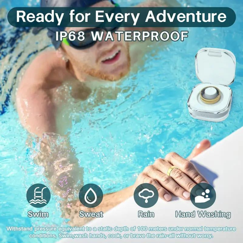 Smart Health Ring Fitness Tracker – Heart Rate, Sleep & Activity Monitoring (IP68 Waterproof)