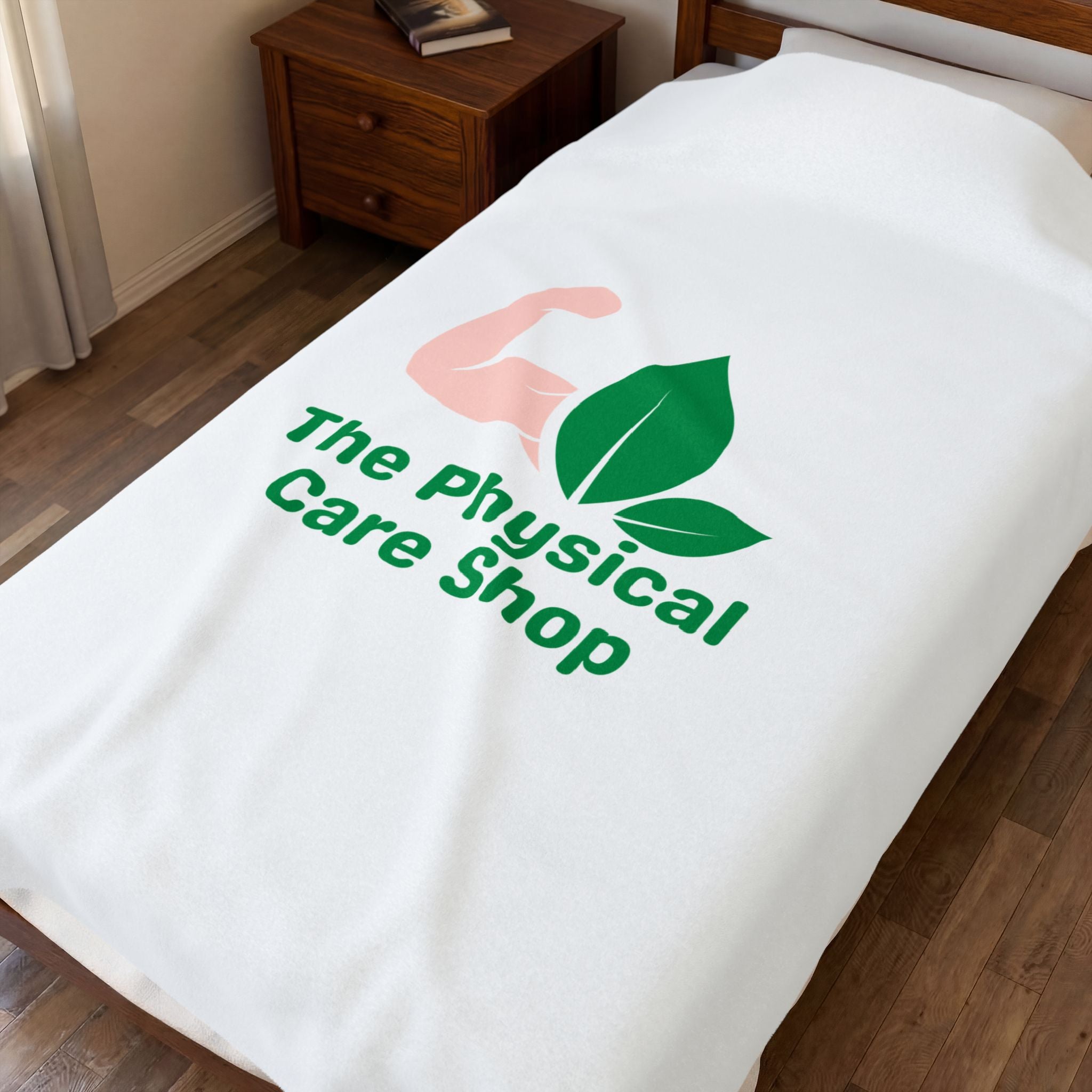The Physical Care Shop Logo Velveteen Throw Blanket