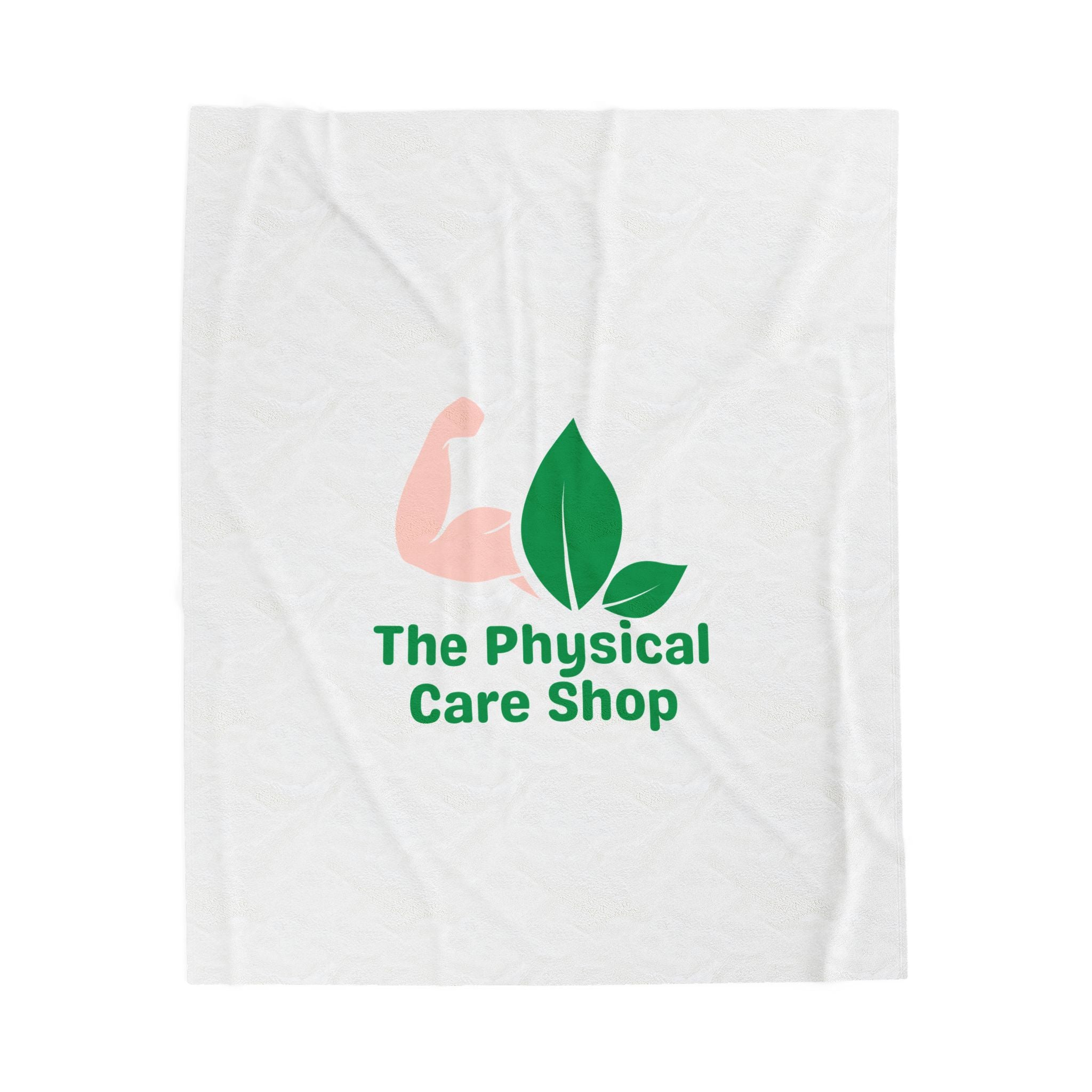 The Physical Care Shop Logo Velveteen Throw Blanket