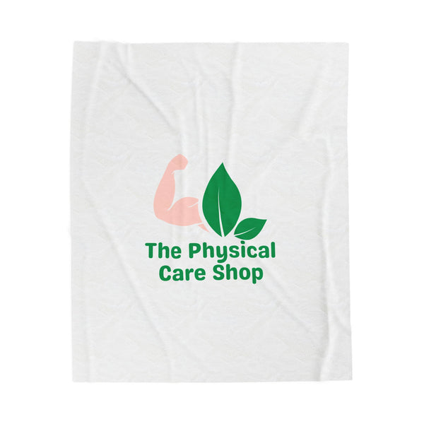 The Physical Care Shop Logo Velveteen Throw Blanket
