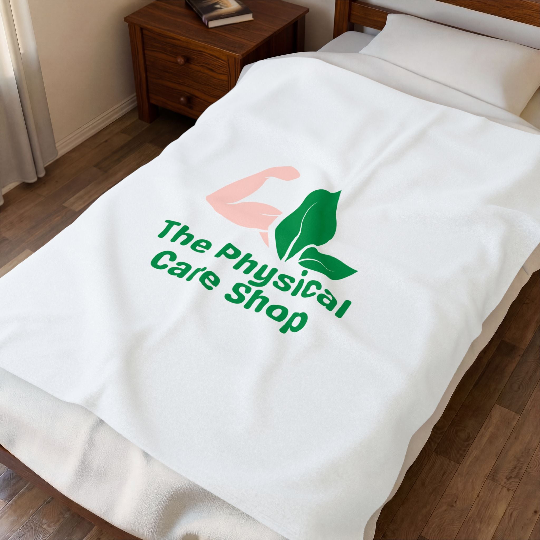The Physical Care Shop Logo Velveteen Throw Blanket