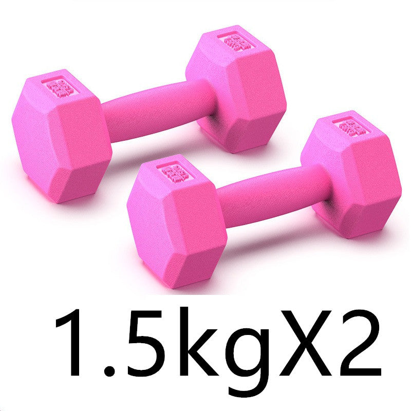 Rubberized Dumbbells – Men & Women Arm Muscle Training Home Fitness Equipment