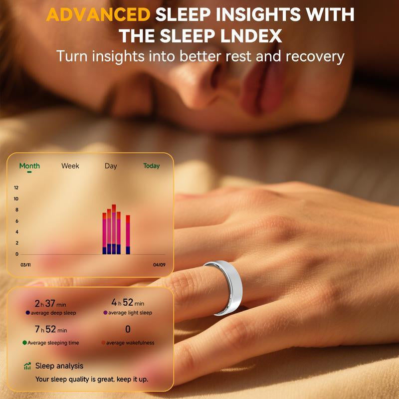 Smart Health Ring Fitness Tracker – Heart Rate, Sleep & Activity Monitoring (IP68 Waterproof)