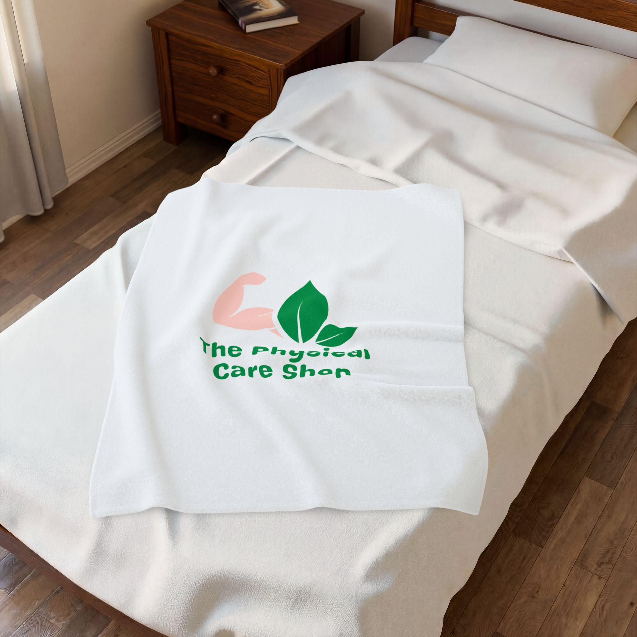The Physical Care Shop Logo Velveteen Throw Blanket