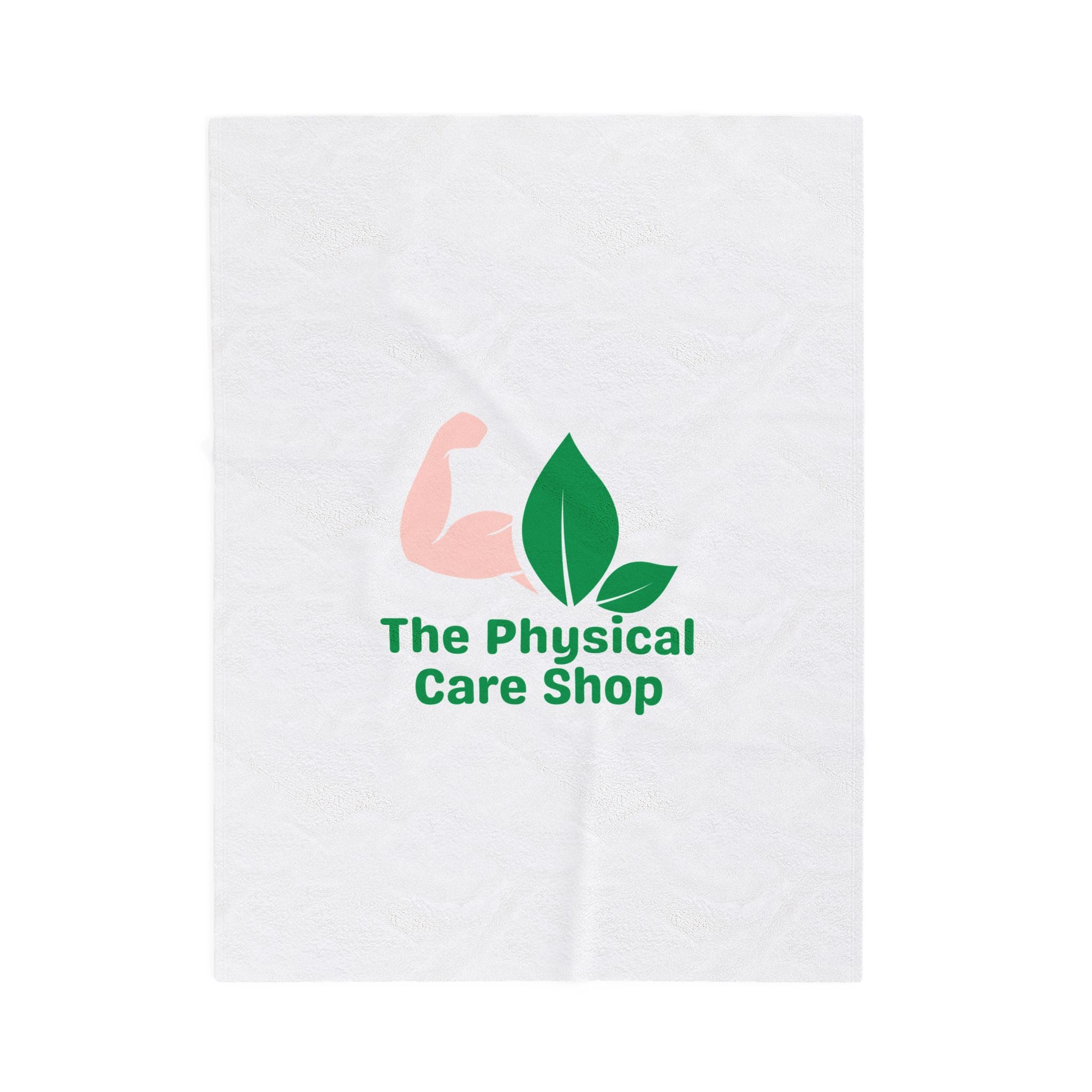 The Physical Care Shop Logo Velveteen Throw Blanket