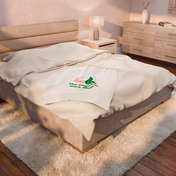 The Physical Care Shop Logo Velveteen Throw Blanket