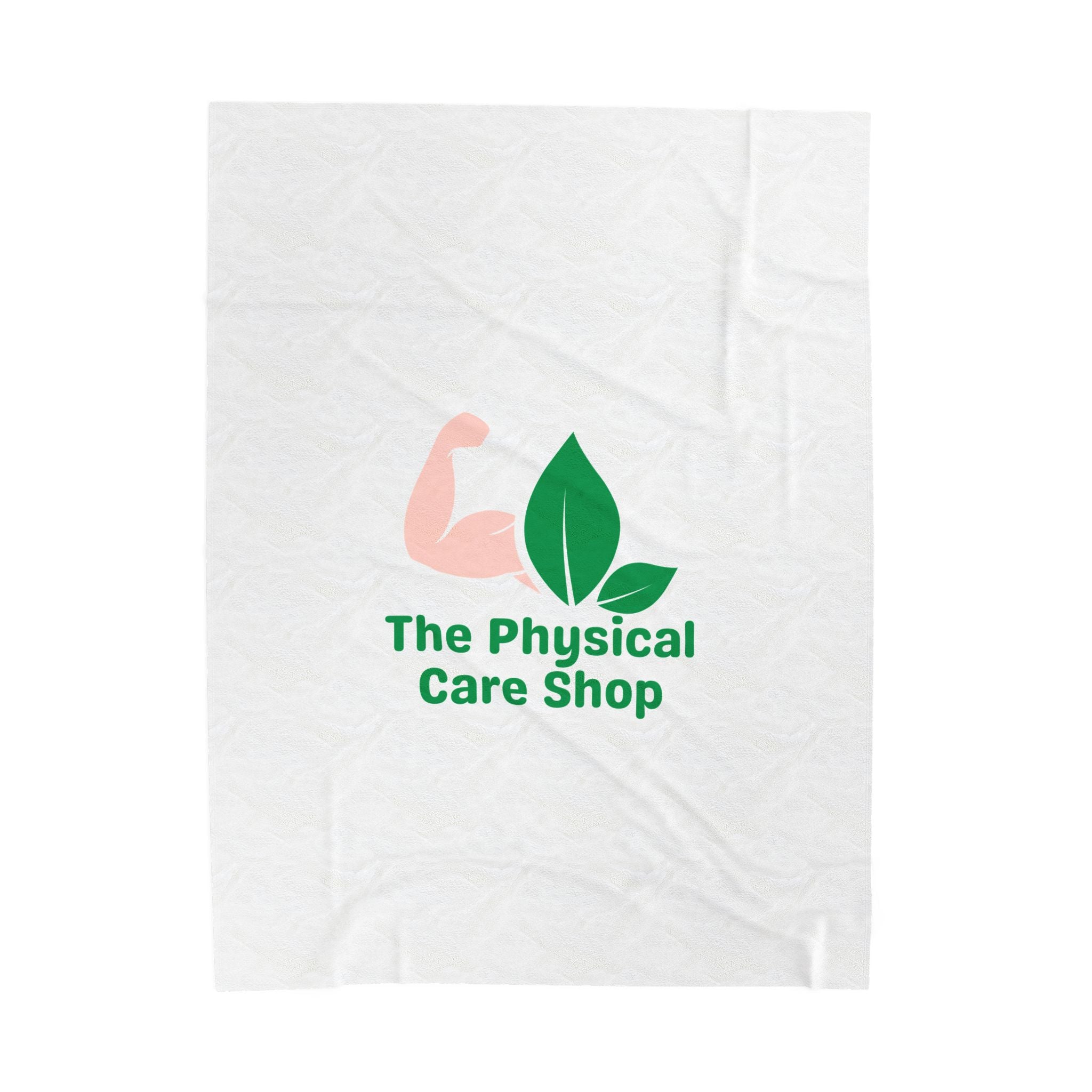 The Physical Care Shop Logo Velveteen Throw Blanket