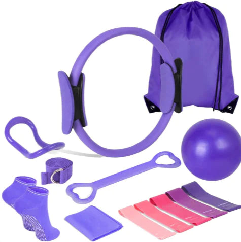 13-Piece Yoga & Pilates Set – Full Body Fitness & Training Kit