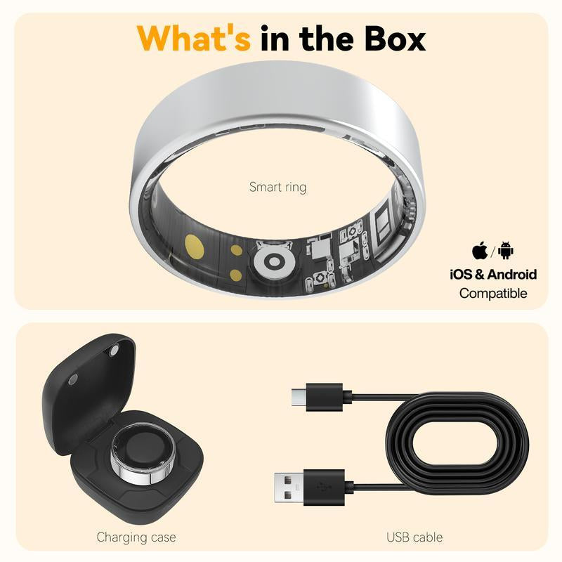 Smart Health Ring Fitness Tracker – Heart Rate, Sleep & Activity Monitoring (IP68 Waterproof)