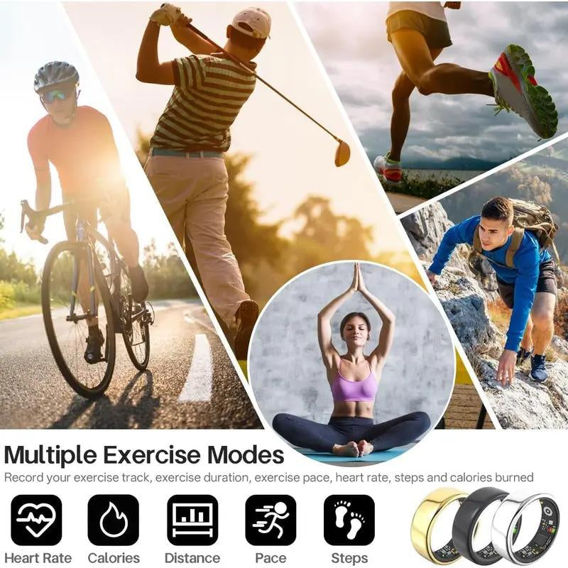 Smart Health Ring Fitness Tracker – Heart Rate, Sleep & Activity Monitoring (IP68 Waterproof)