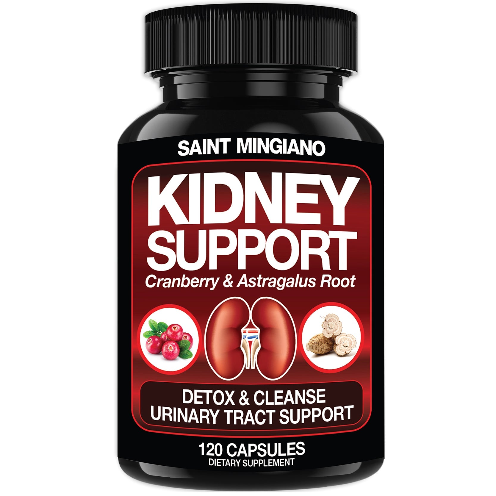 Kidney Support Cleanse – Cranberry & Astragalus Detox & Repair Capsules (120 Count)