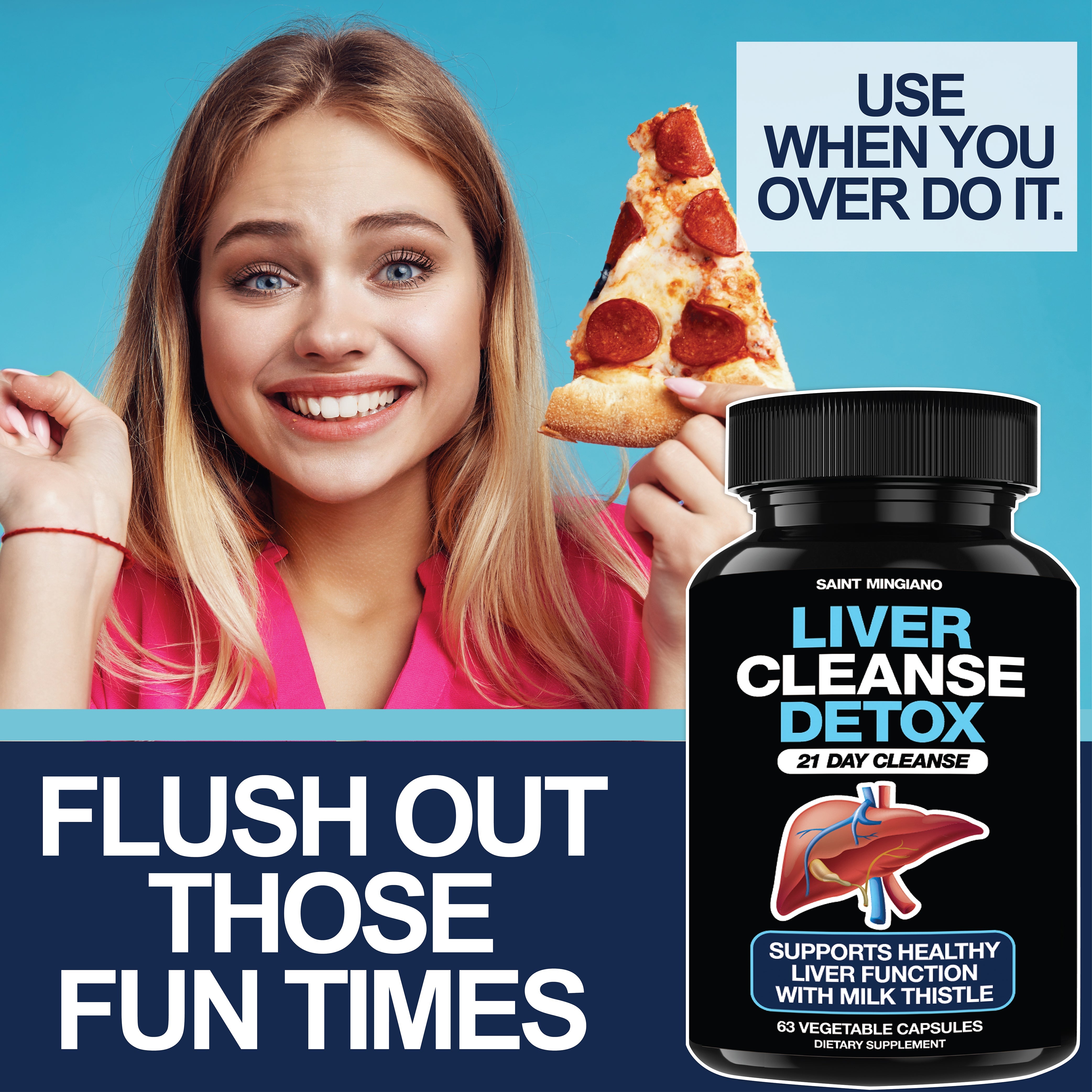 Liver Cleanse Detox & Repair – 21 Day Liver Support with Milk Thistle