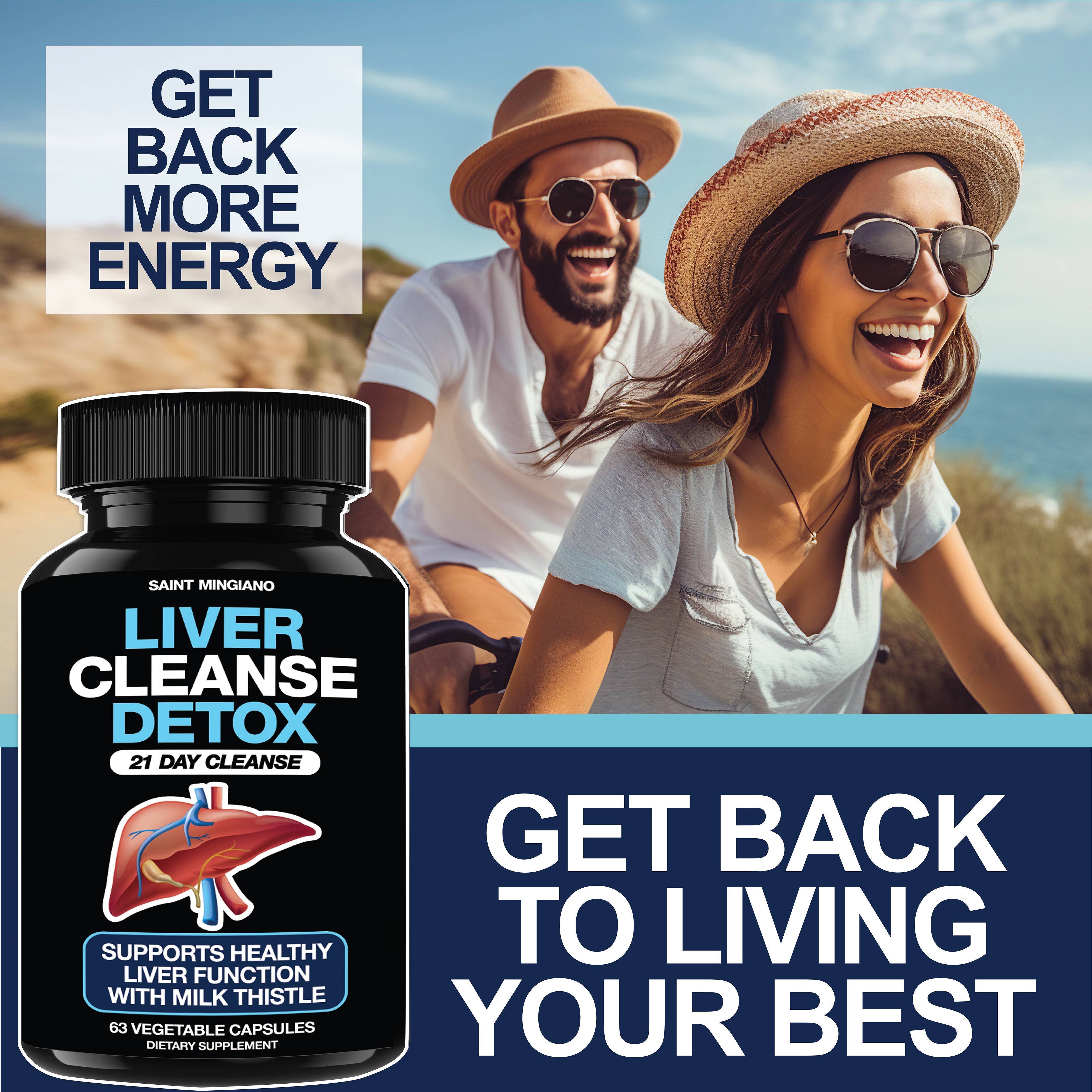 Liver Cleanse Detox & Repair – 21 Day Liver Support with Milk Thistle