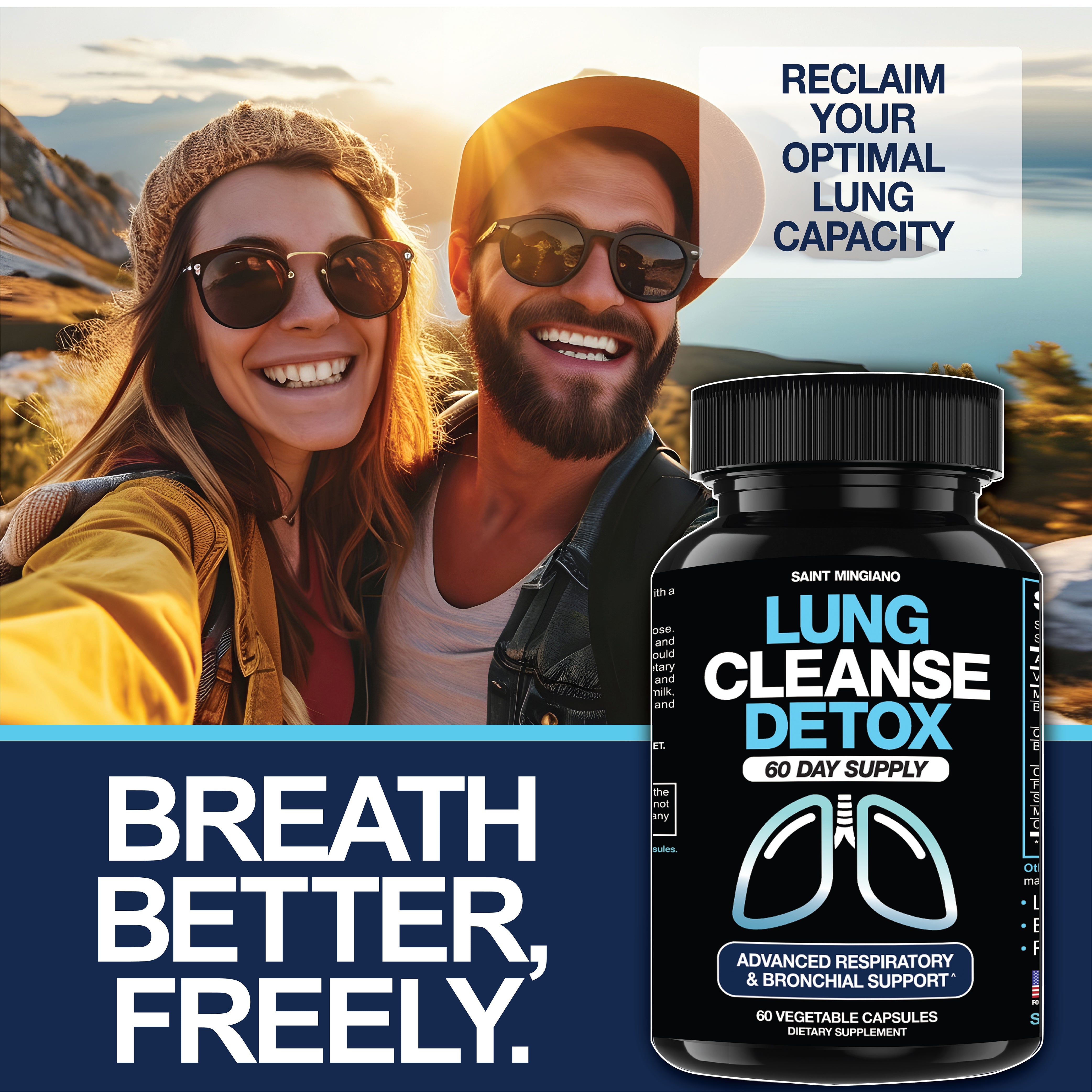 Lung Cleanse Detox – 60 Day Respiratory & Bronchial Support Formula
