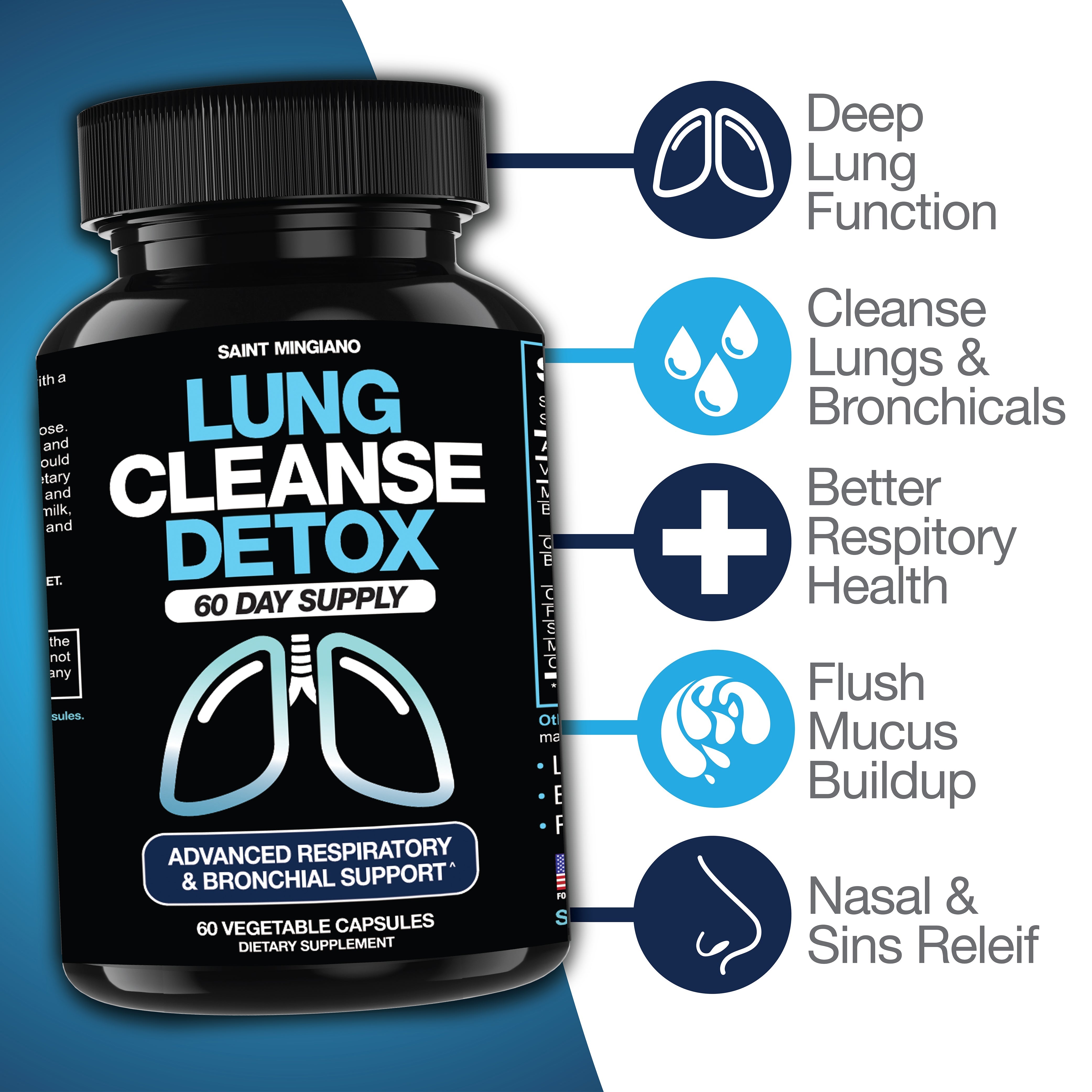 Lung Cleanse Detox – 60 Day Respiratory & Bronchial Support Formula