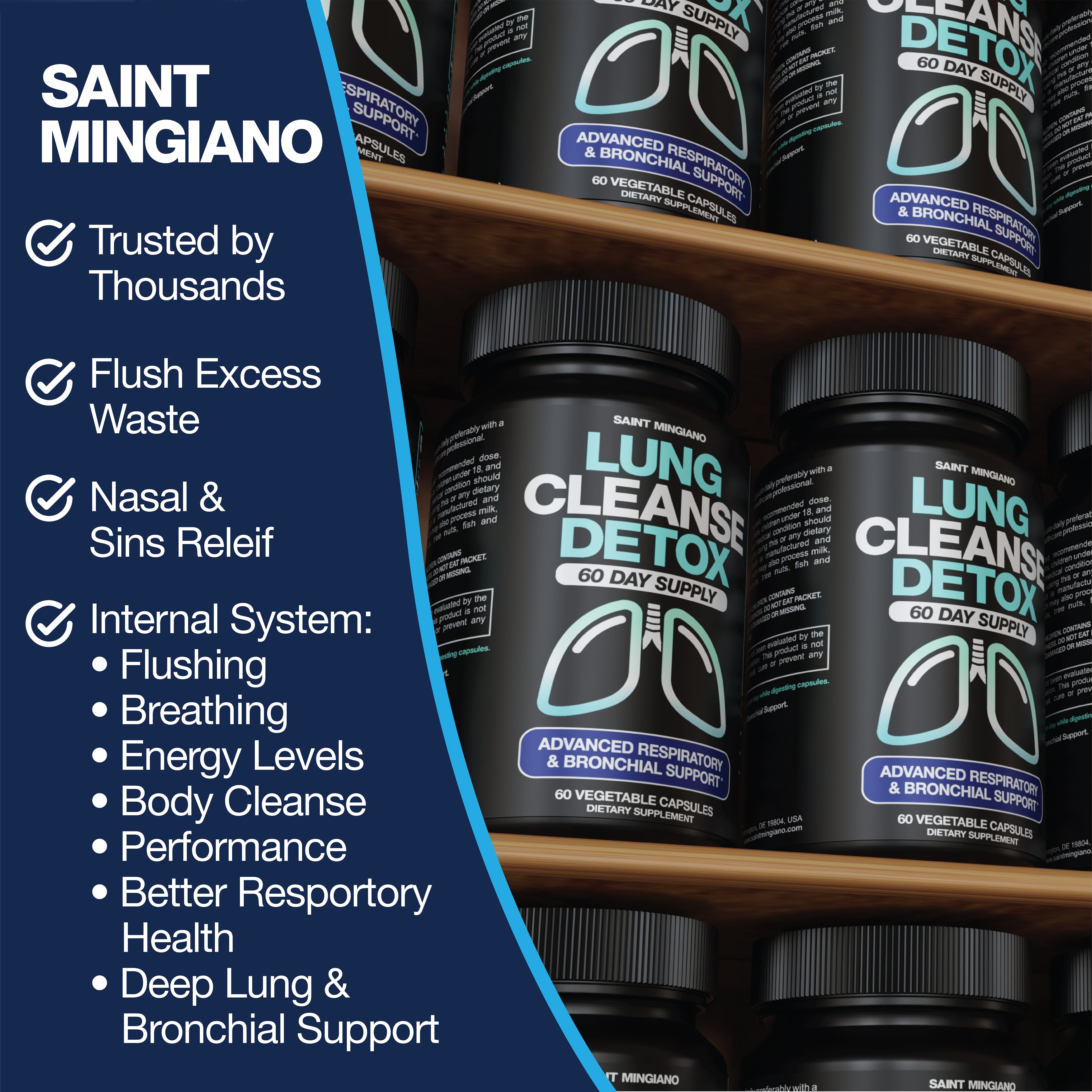 Lung Cleanse Detox – 60 Day Respiratory & Bronchial Support Formula