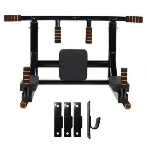 Wall-Mounted Indoor & Outdoor Sandbag Rack with Pull-Up Bars – Fitness Training Equipment
