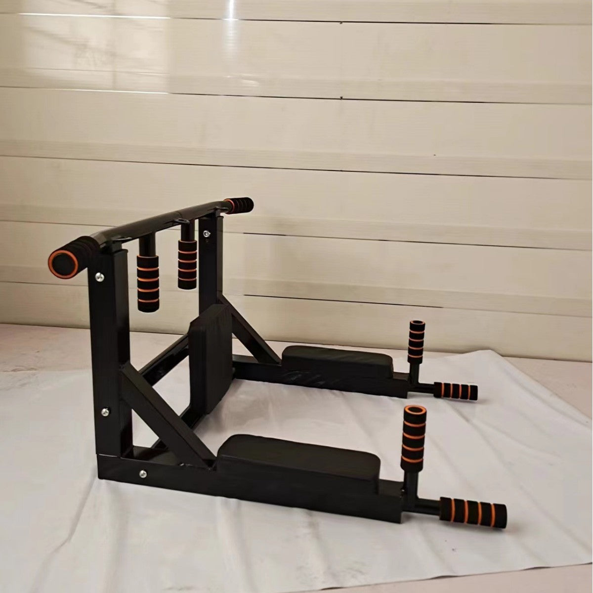 Wall-Mounted Indoor & Outdoor Sandbag Rack with Pull-Up Bars – Fitness Training Equipment