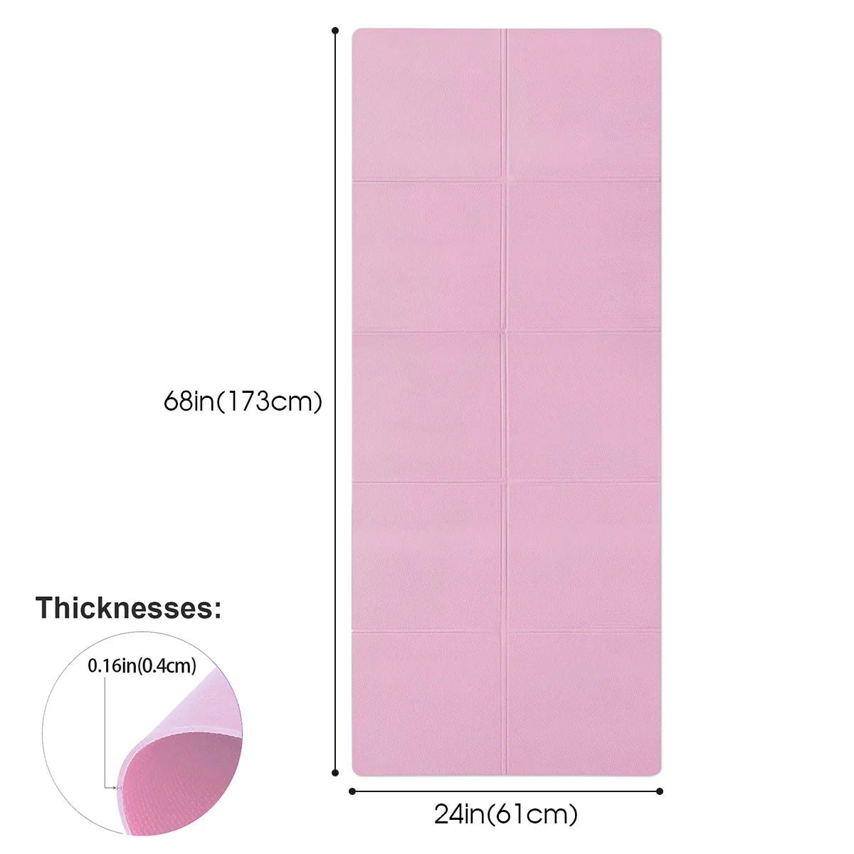 Yoga Mat – Anti-Slip Pilates & Fitness Exercise Mat