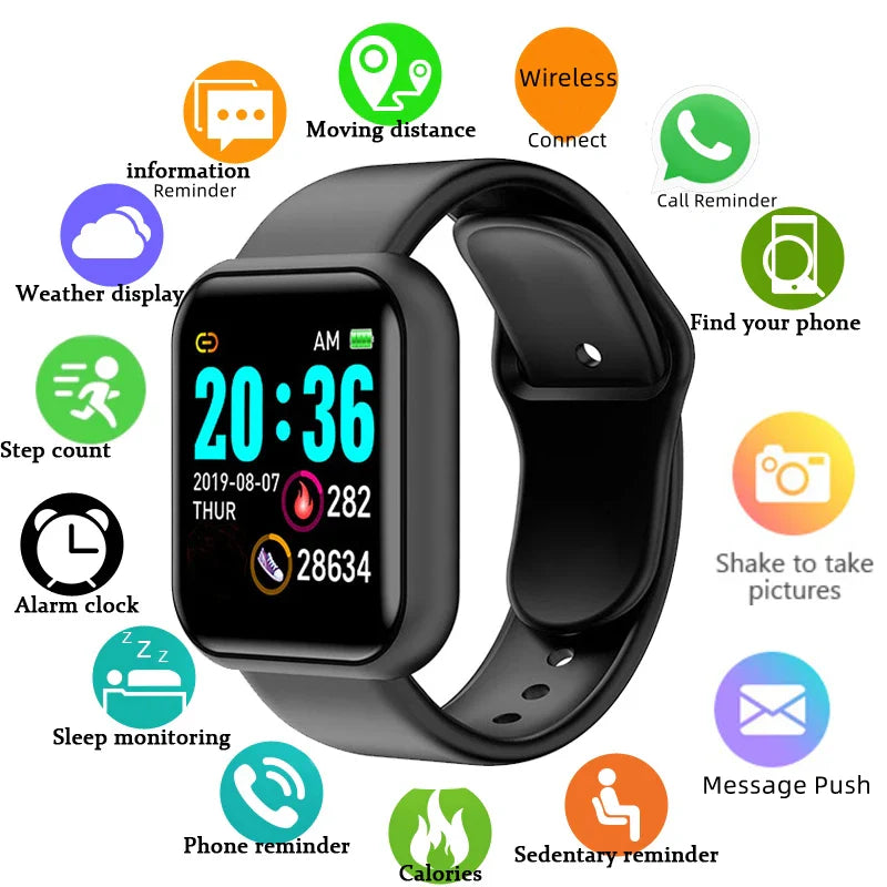 Multifunctional Smart Watch – Bluetooth Fitness Tracker with Sleep & Music Control