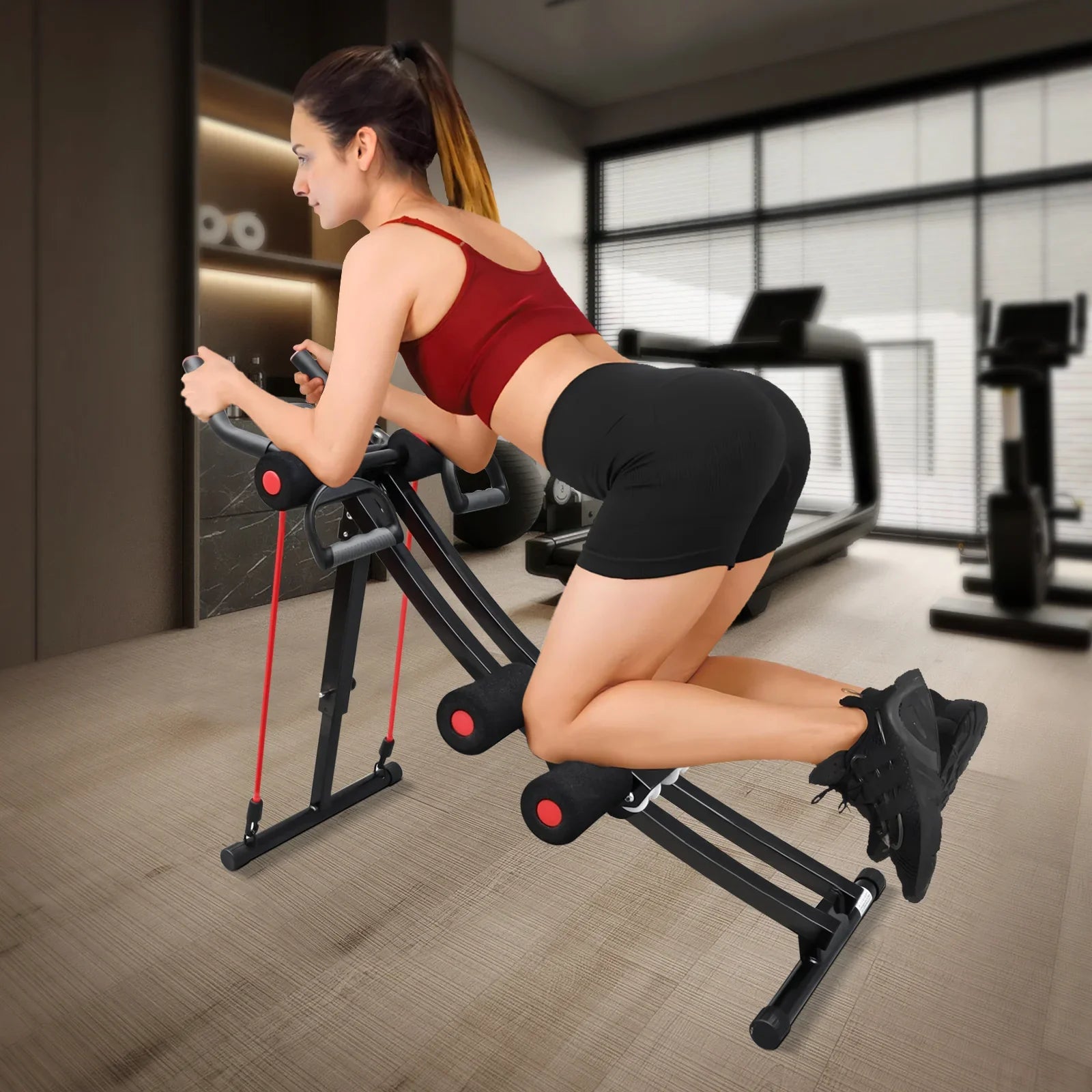Foldable Ab Machine – Core & Abdominal Workout Trainer with LCD Display (440lbs Max)