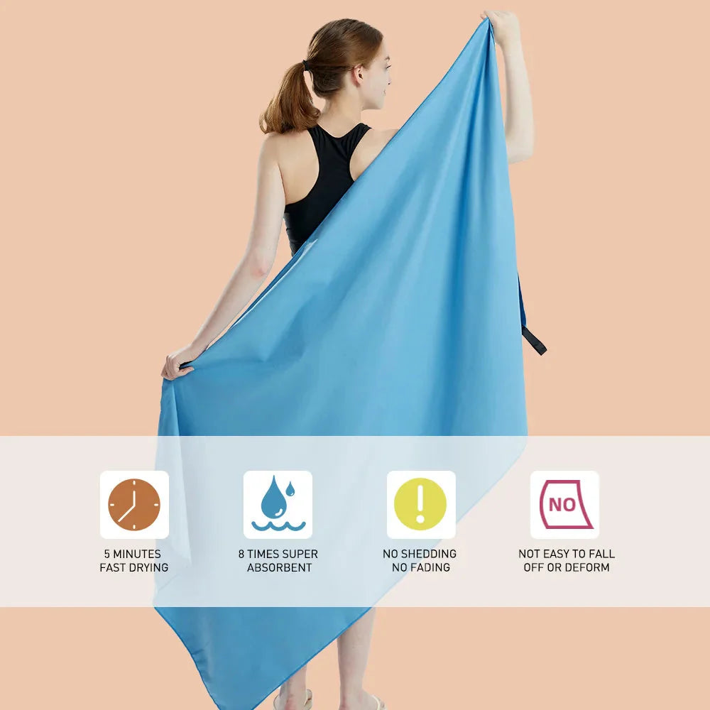 Microfiber Quick-Dry Towel – Lightweight Sandproof Sports & Travel Towel