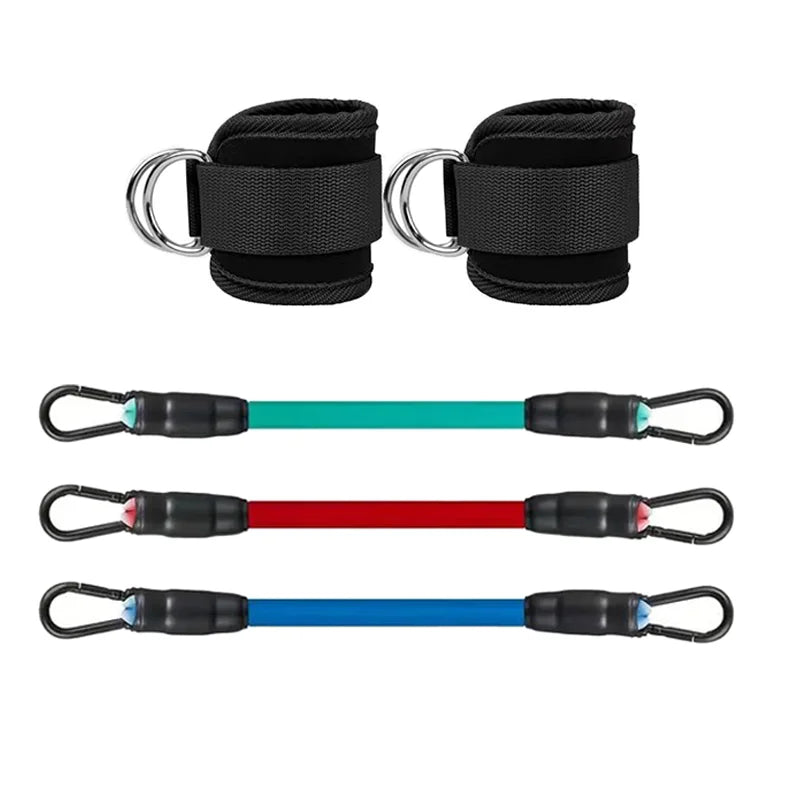 Ankle Straps Resistance Bands Set – Fitness Workout & Cable Training Equipment