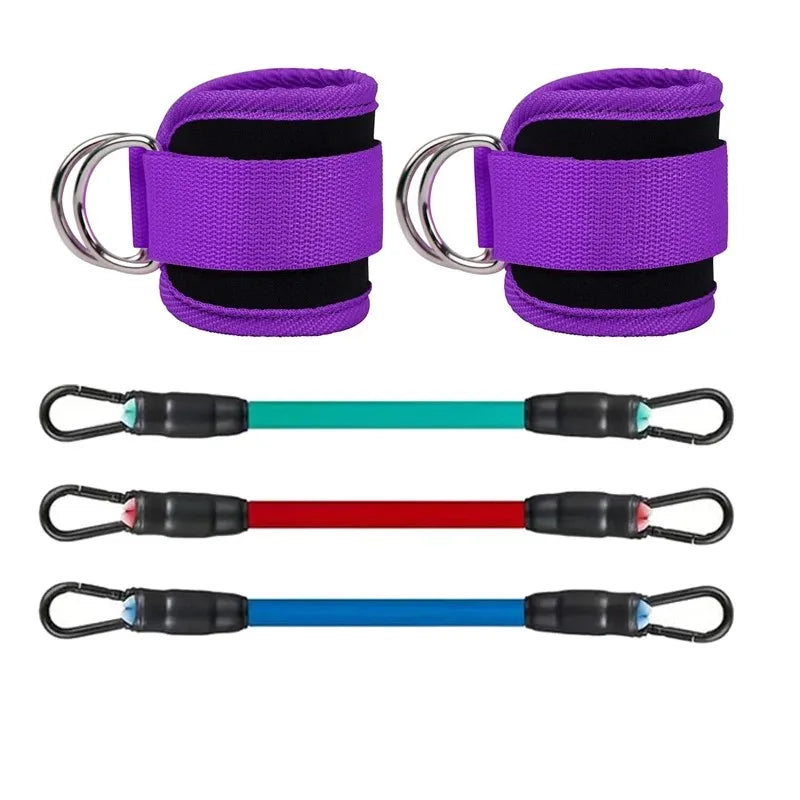 Ankle Straps Resistance Bands Set – Fitness Workout & Cable Training Equipment