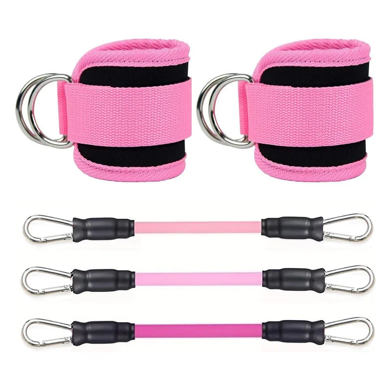 Ankle Straps Resistance Bands Set – Fitness Workout & Cable Training Equipment