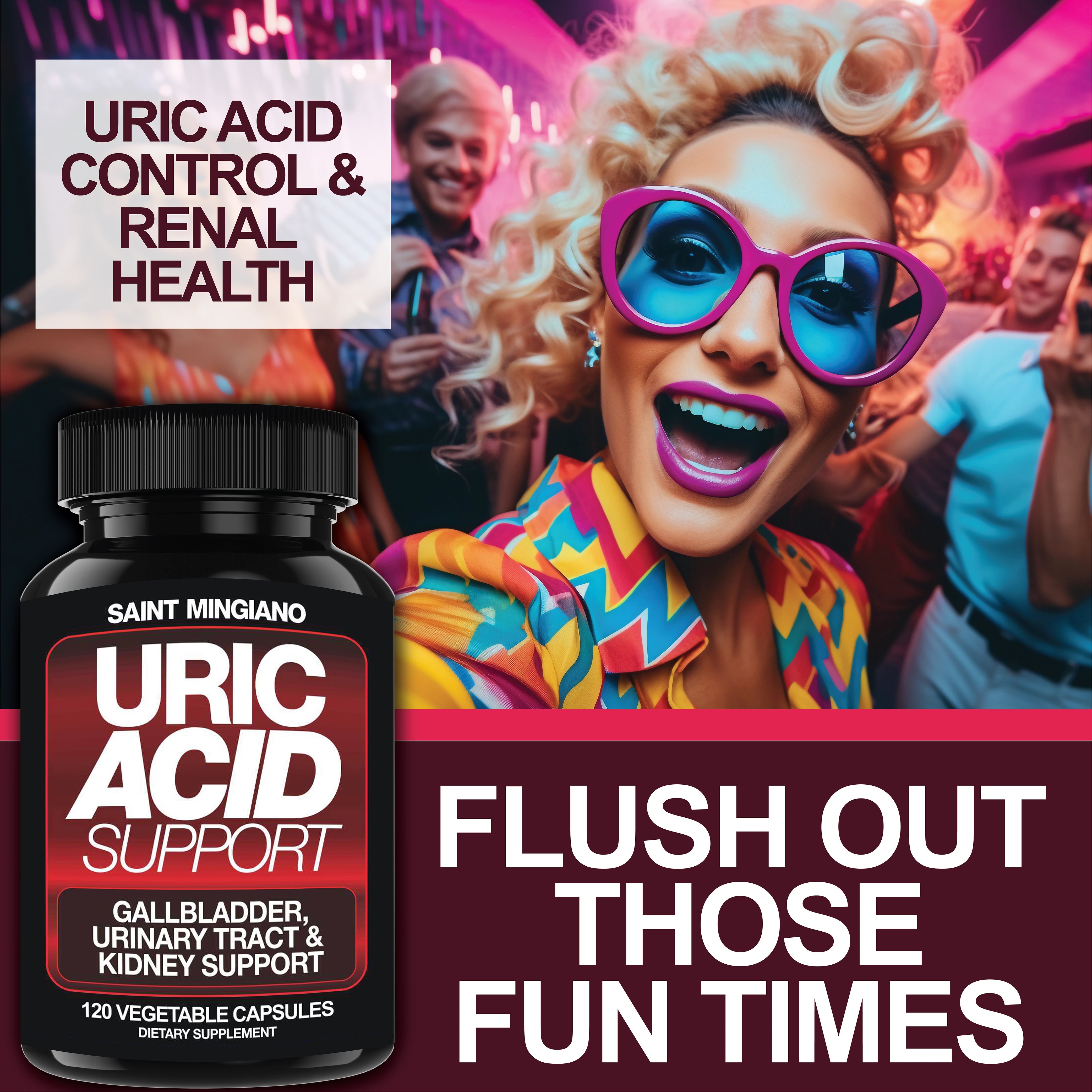 Uric Acid Support – Kidney Cleanse, Gallbladder & Urinary Tract Support (120 Capsules)