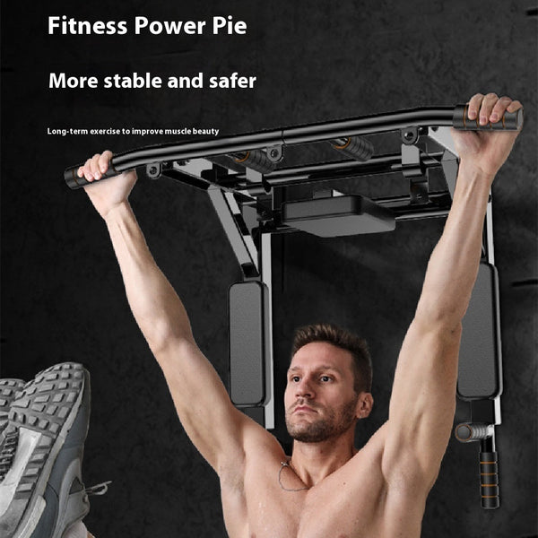 Wall-Mounted Indoor & Outdoor Sandbag Rack with Pull-Up Bars – Fitness Training Equipment