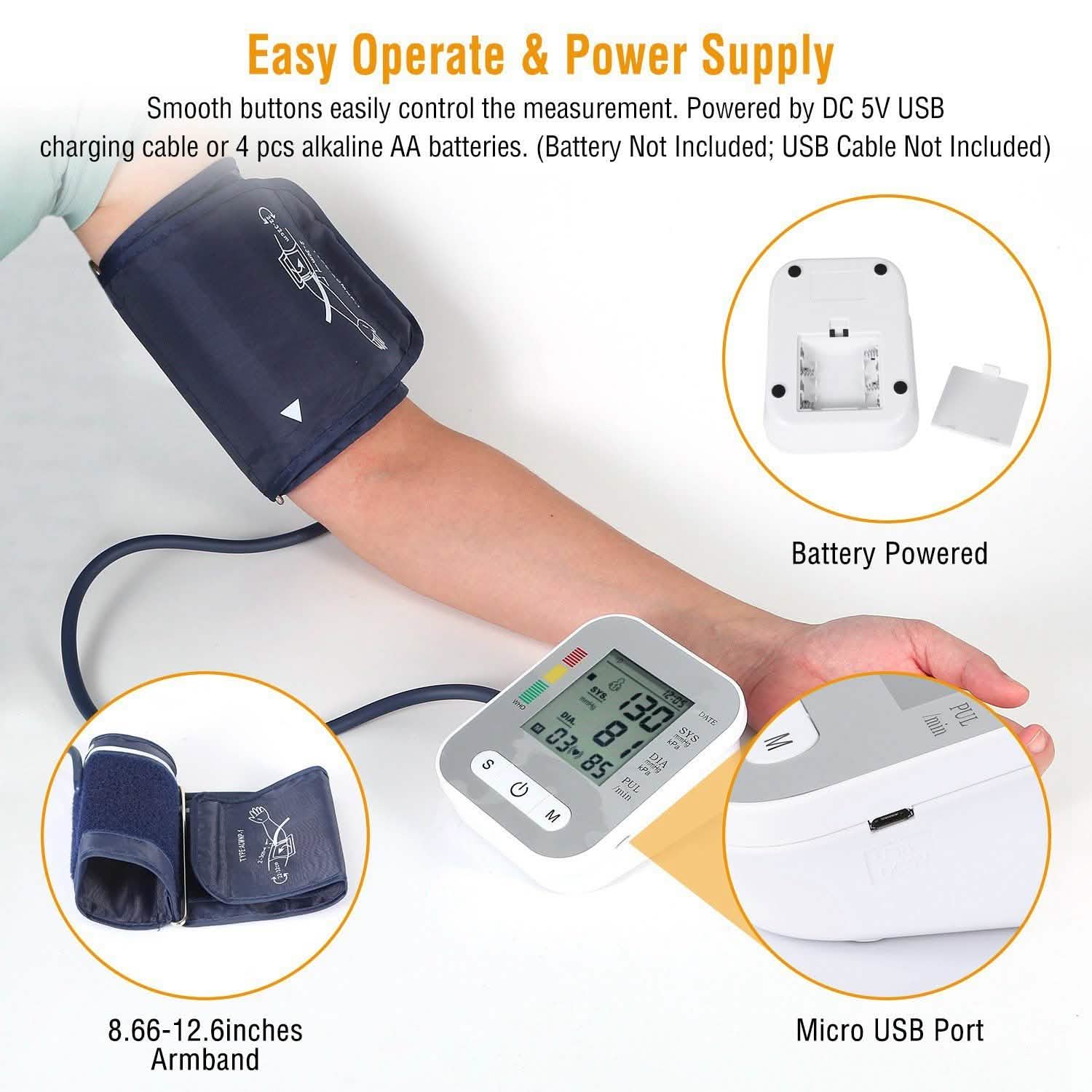 Digital Arm Blood Pressure Monitor – Automatic Home BP & Heart Rate Tracker
