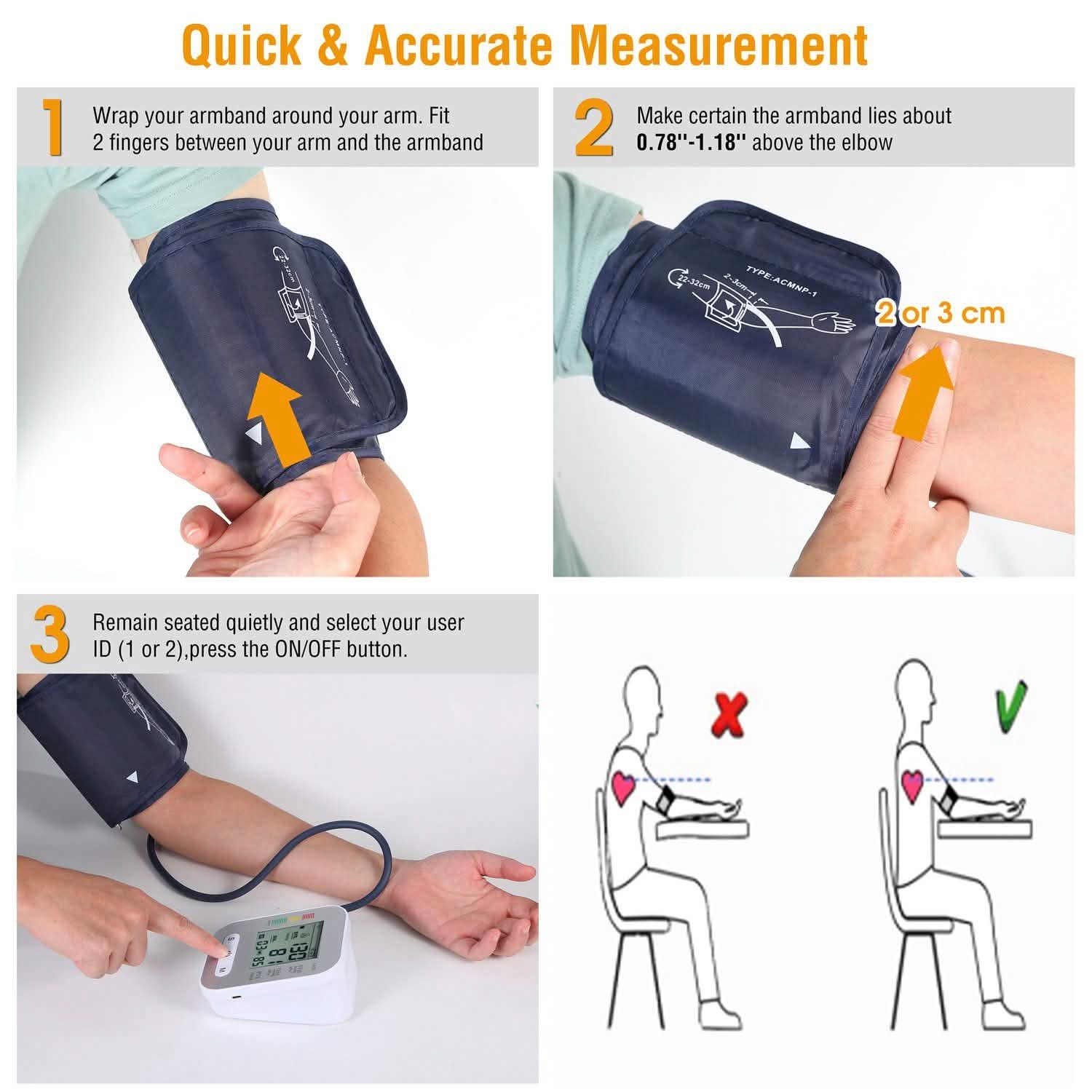 Digital Arm Blood Pressure Monitor – Automatic Home BP & Heart Rate Tracker