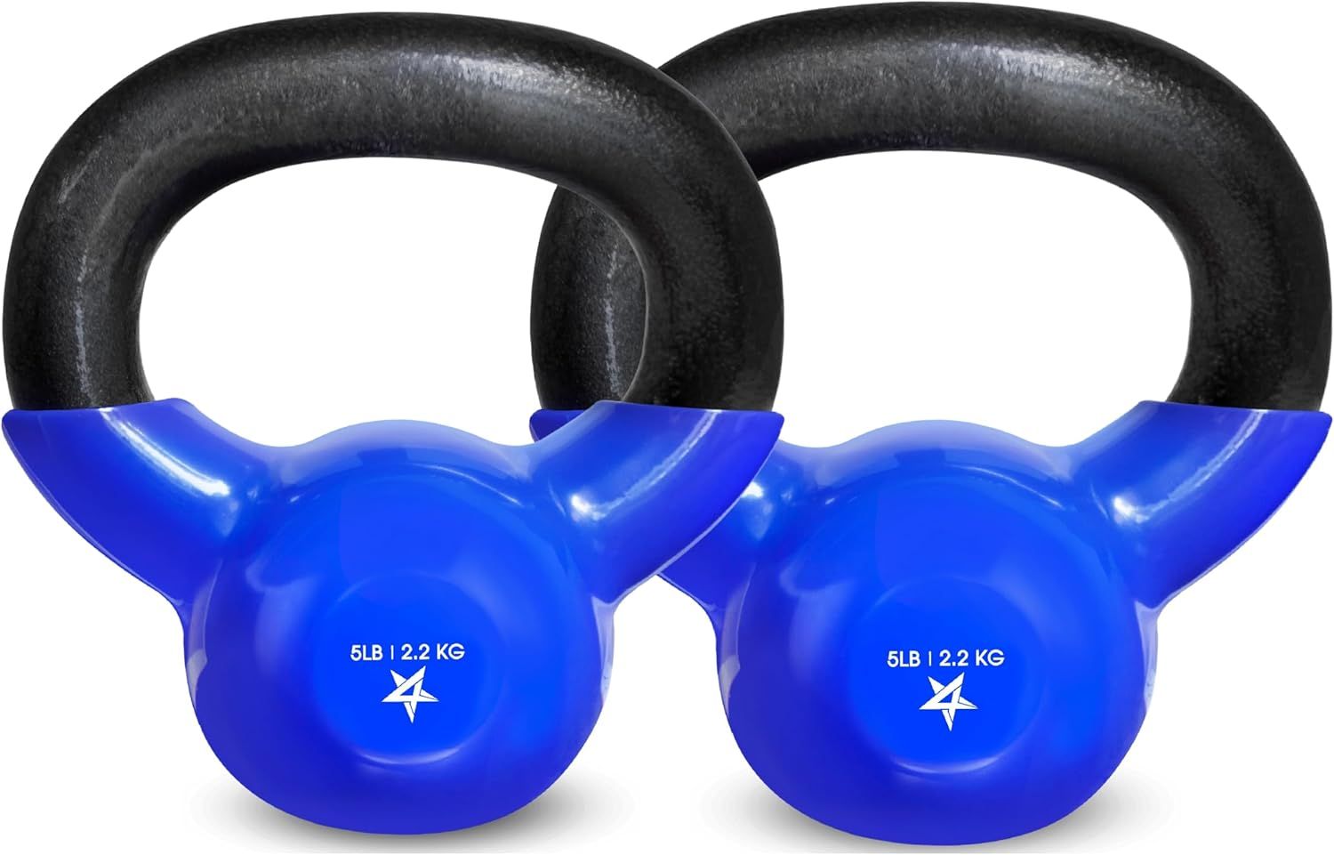 Vinyl Coated Cast Iron Kettlebell – 5–100 lb Strength Training Home Gym Equipment