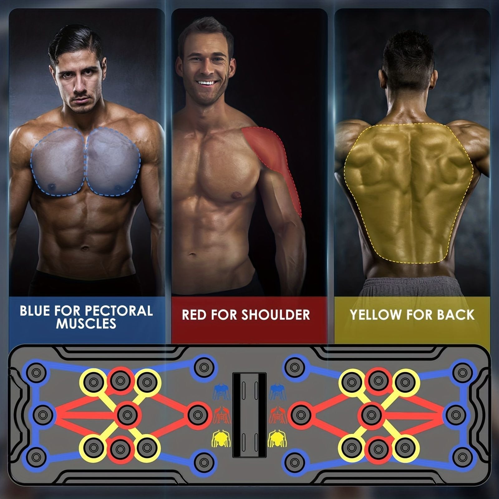20-in-1 Foldable Push-Up Board – Multi-Functional Chest & Upper Body Training Equipment