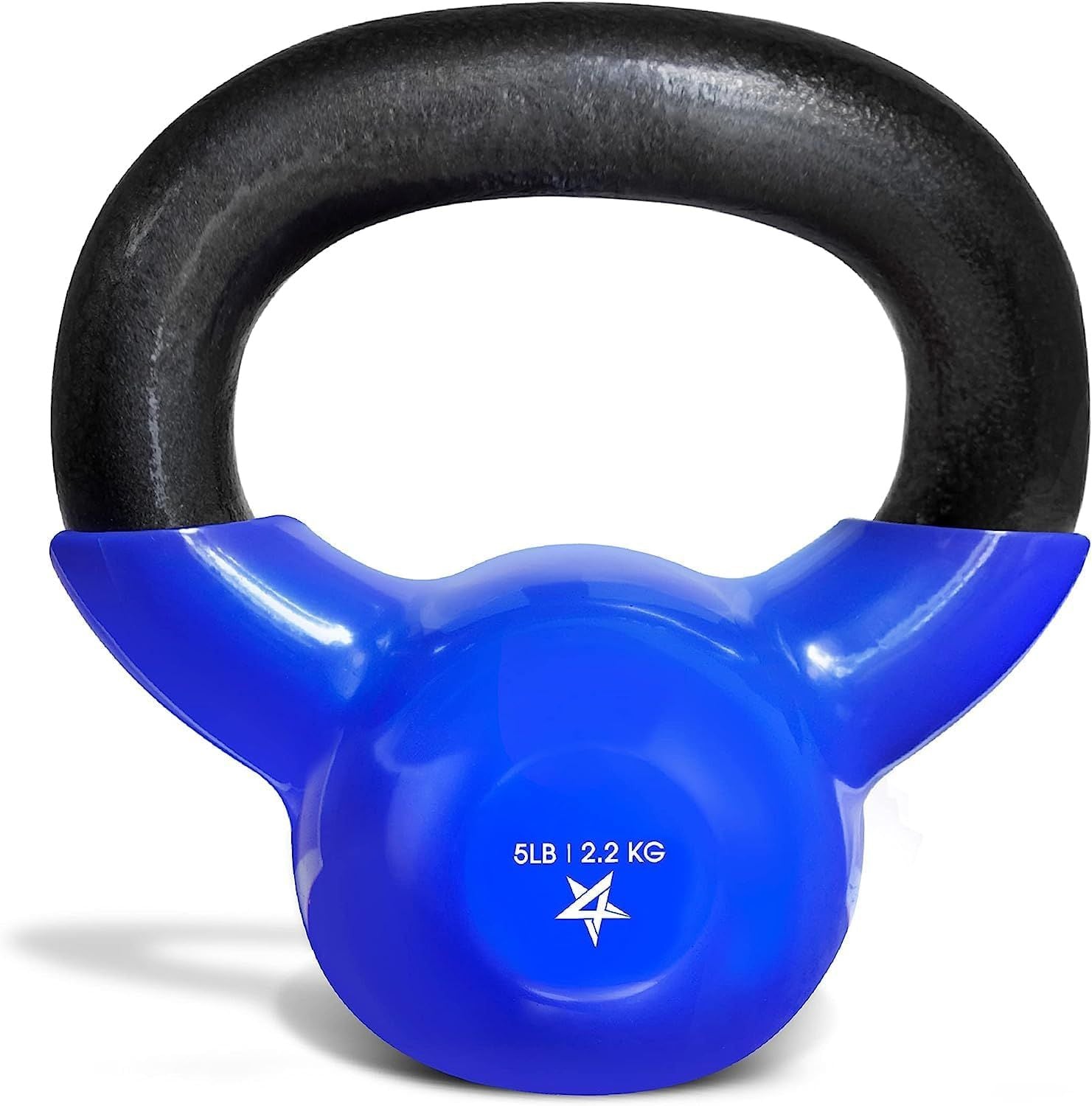 Vinyl Coated Cast Iron Kettlebell – 5–100 lb Strength Training Home Gym Equipment
