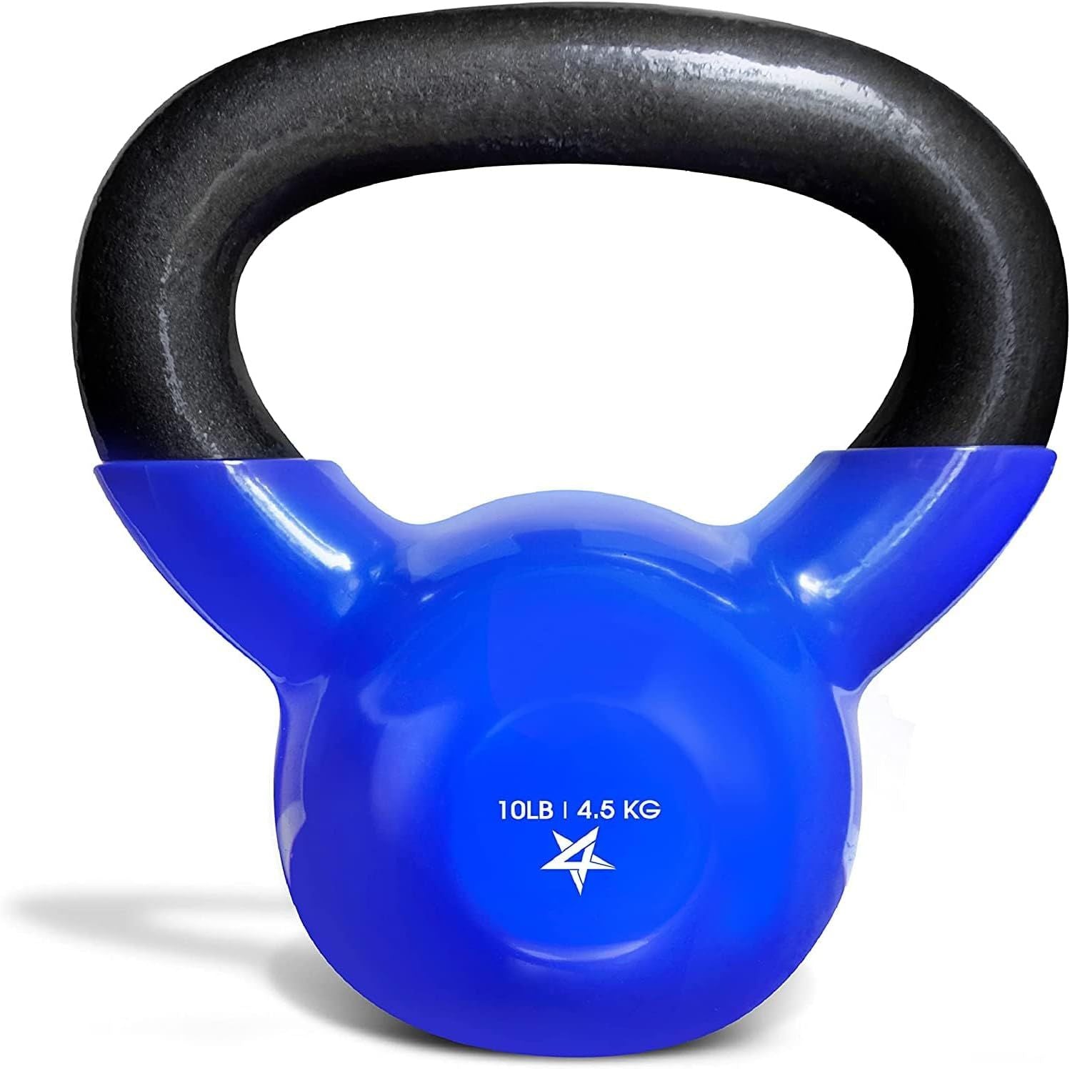 Vinyl Coated Cast Iron Kettlebell – 5–100 lb Strength Training Home Gym Equipment