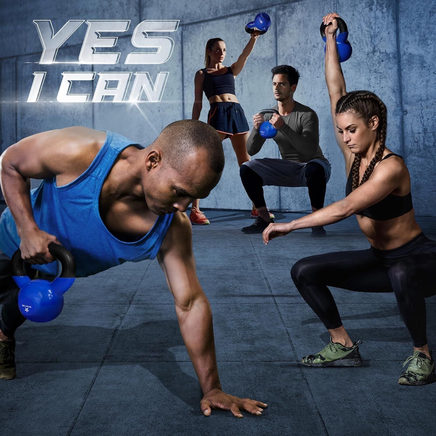 Vinyl Coated Cast Iron Kettlebell – 5–100 lb Strength Training Home Gym Equipment