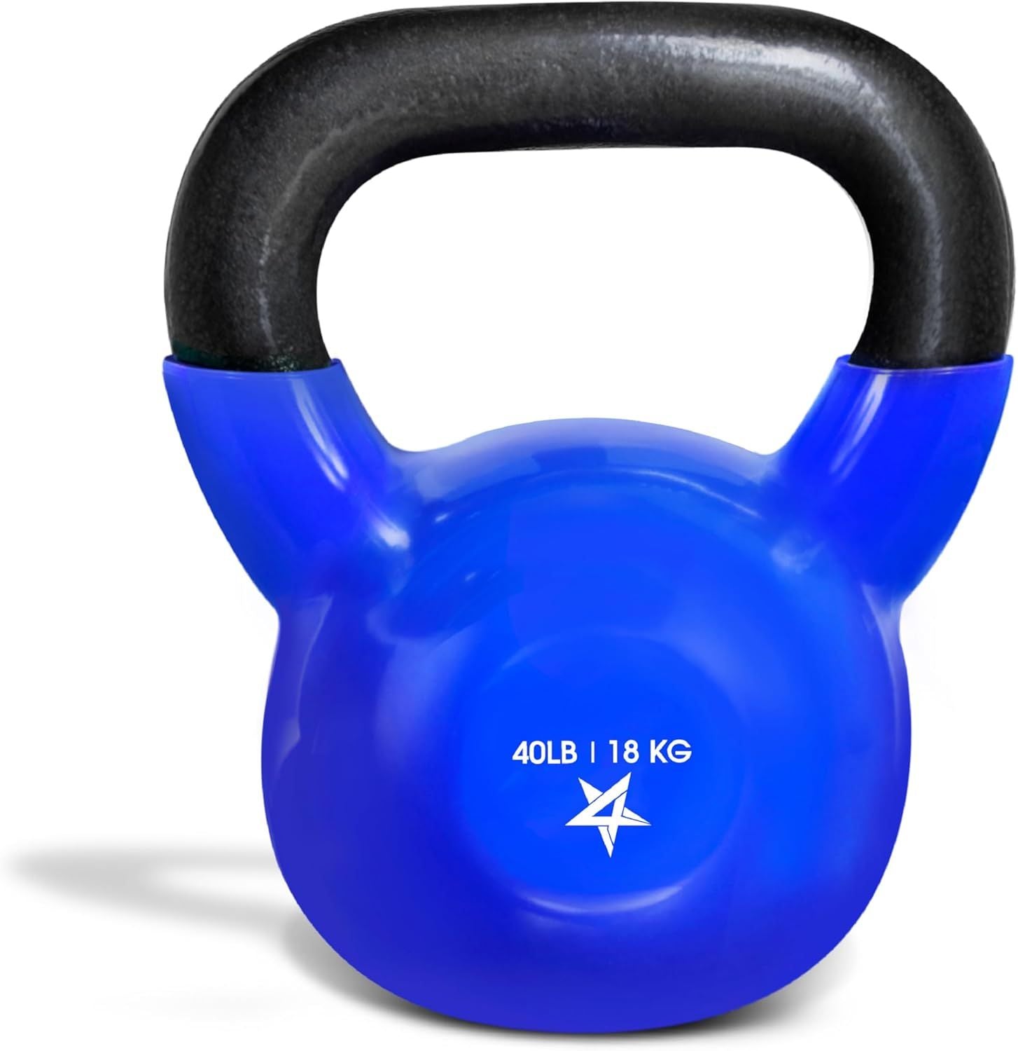 Vinyl Coated Cast Iron Kettlebell – 5–100 lb Strength Training Home Gym Equipment