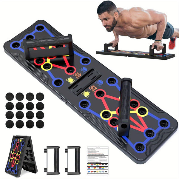 20-in-1 Foldable Push-Up Board – Multi-Functional Chest & Upper Body Training Equipment