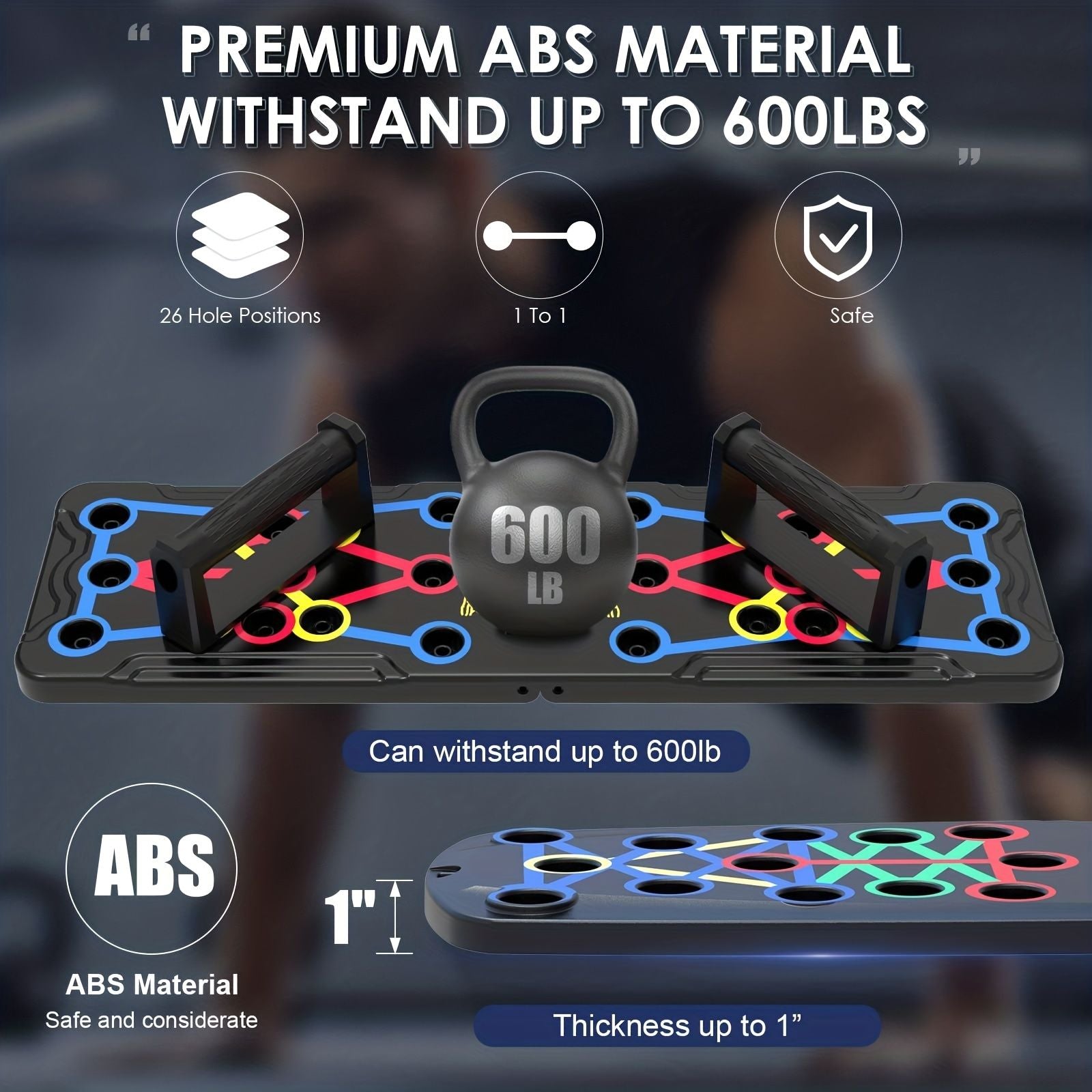 20-in-1 Foldable Push-Up Board – Multi-Functional Chest & Upper Body Training Equipment