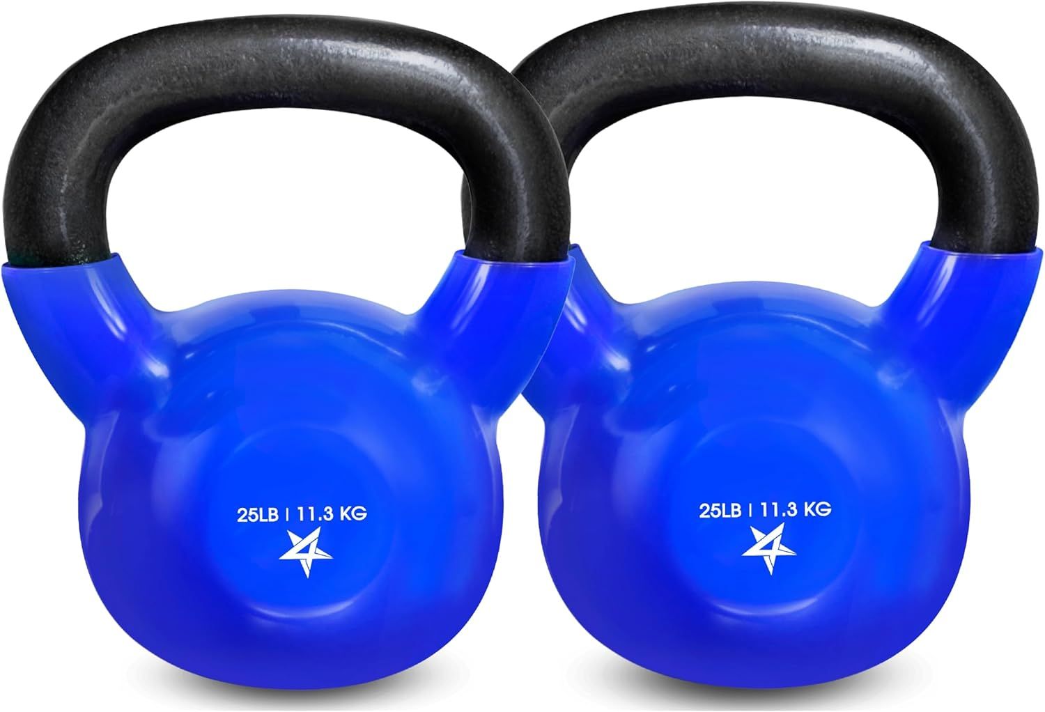Vinyl Coated Cast Iron Kettlebell – 5–100 lb Strength Training Home Gym Equipment