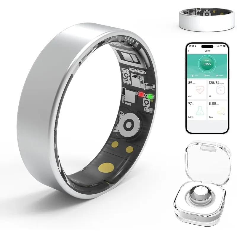 Smart Health Ring Fitness Tracker – Heart Rate, Sleep & Activity Monitoring (IP68 Waterproof)