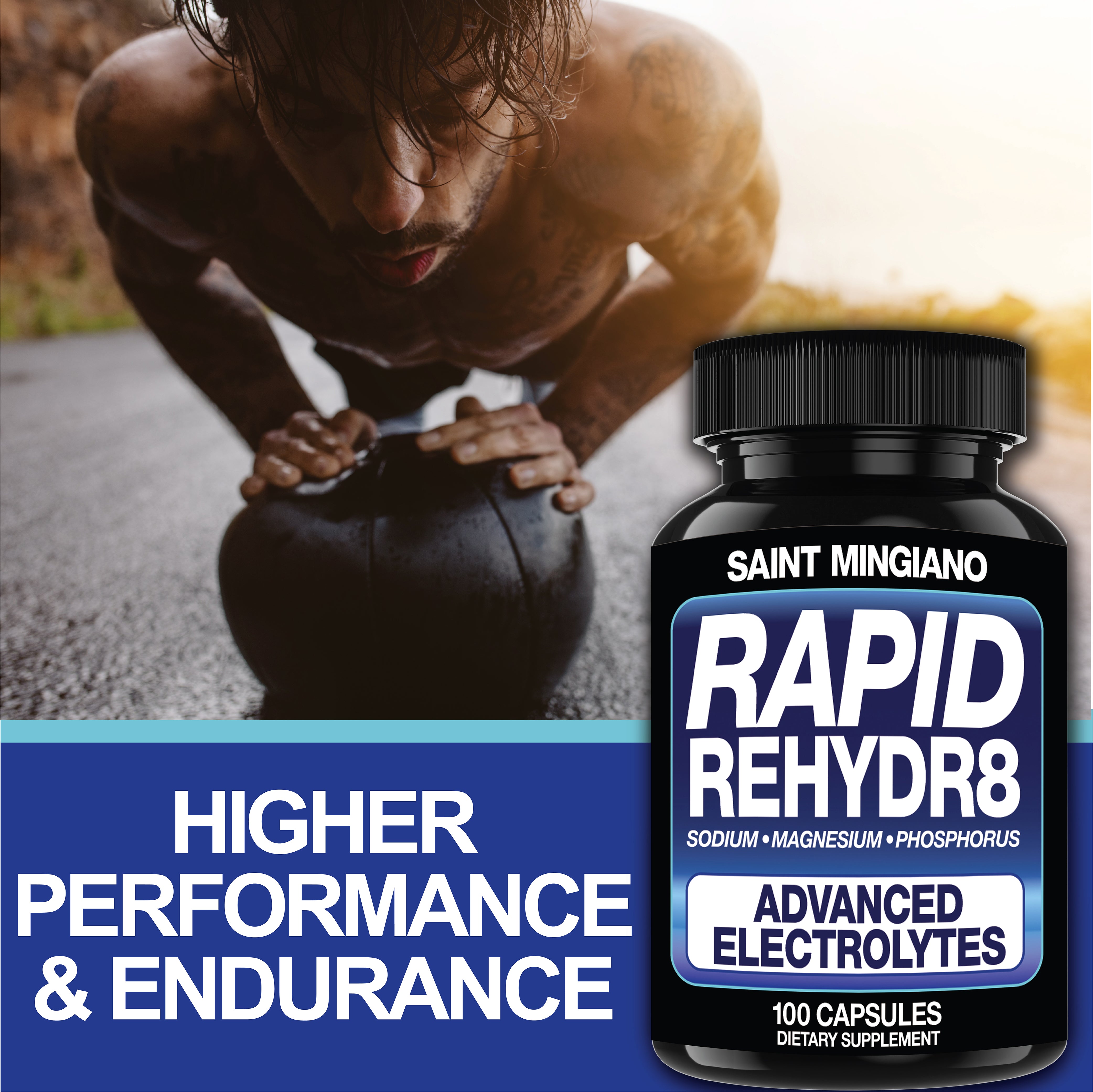 Rapid Rehydr8 Electrolyte Capsules – Muscle Recovery & Cramp Support (100 Caps)
