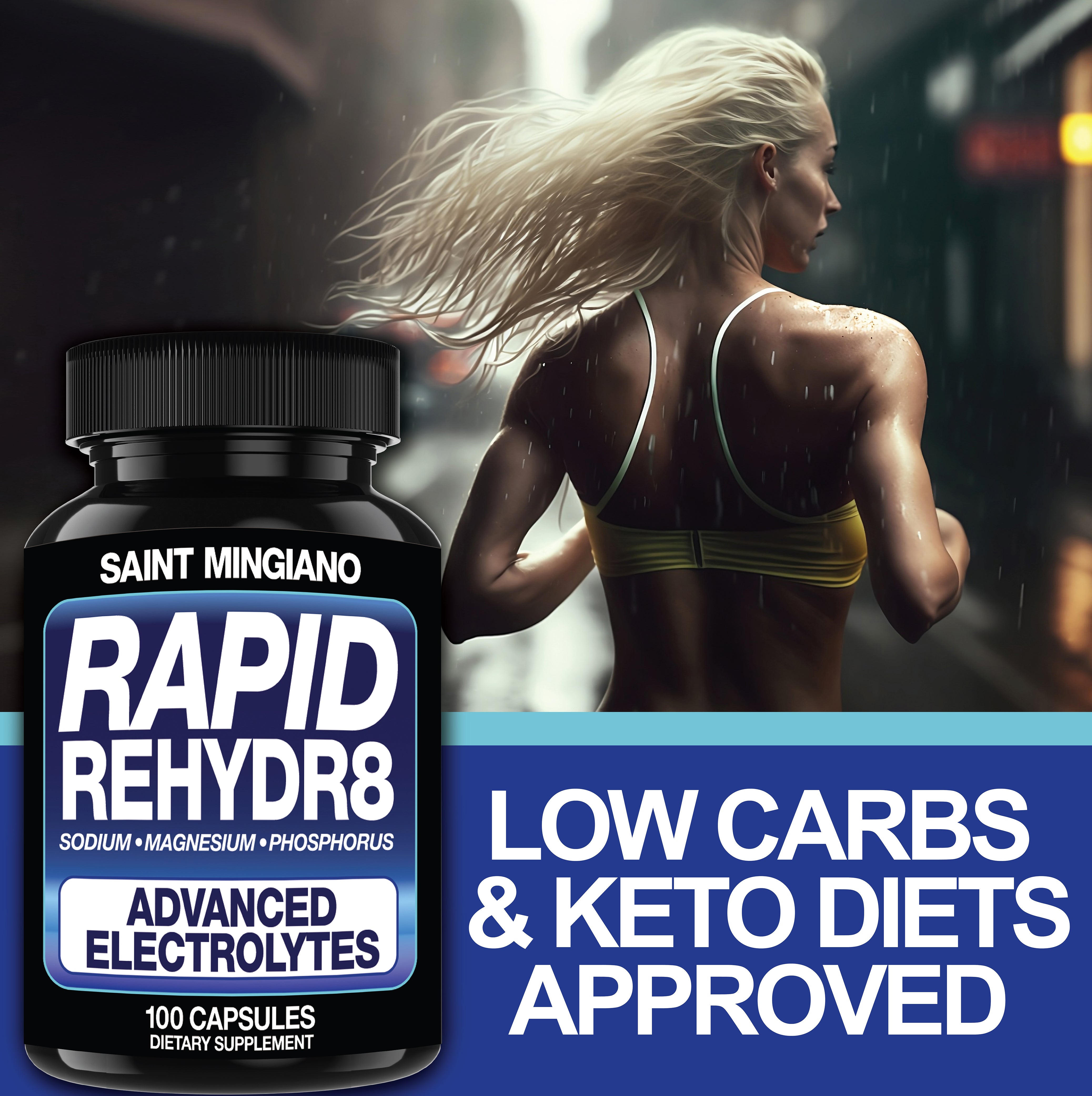 Rapid Rehydr8 Electrolyte Capsules – Muscle Recovery & Cramp Support (100 Caps)