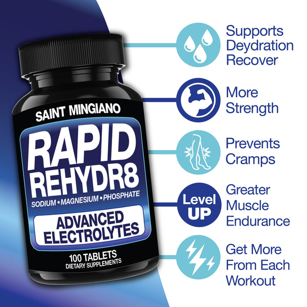 Rapid Rehydr8 Electrolyte Capsules – Muscle Recovery & Cramp Support (100 Caps)