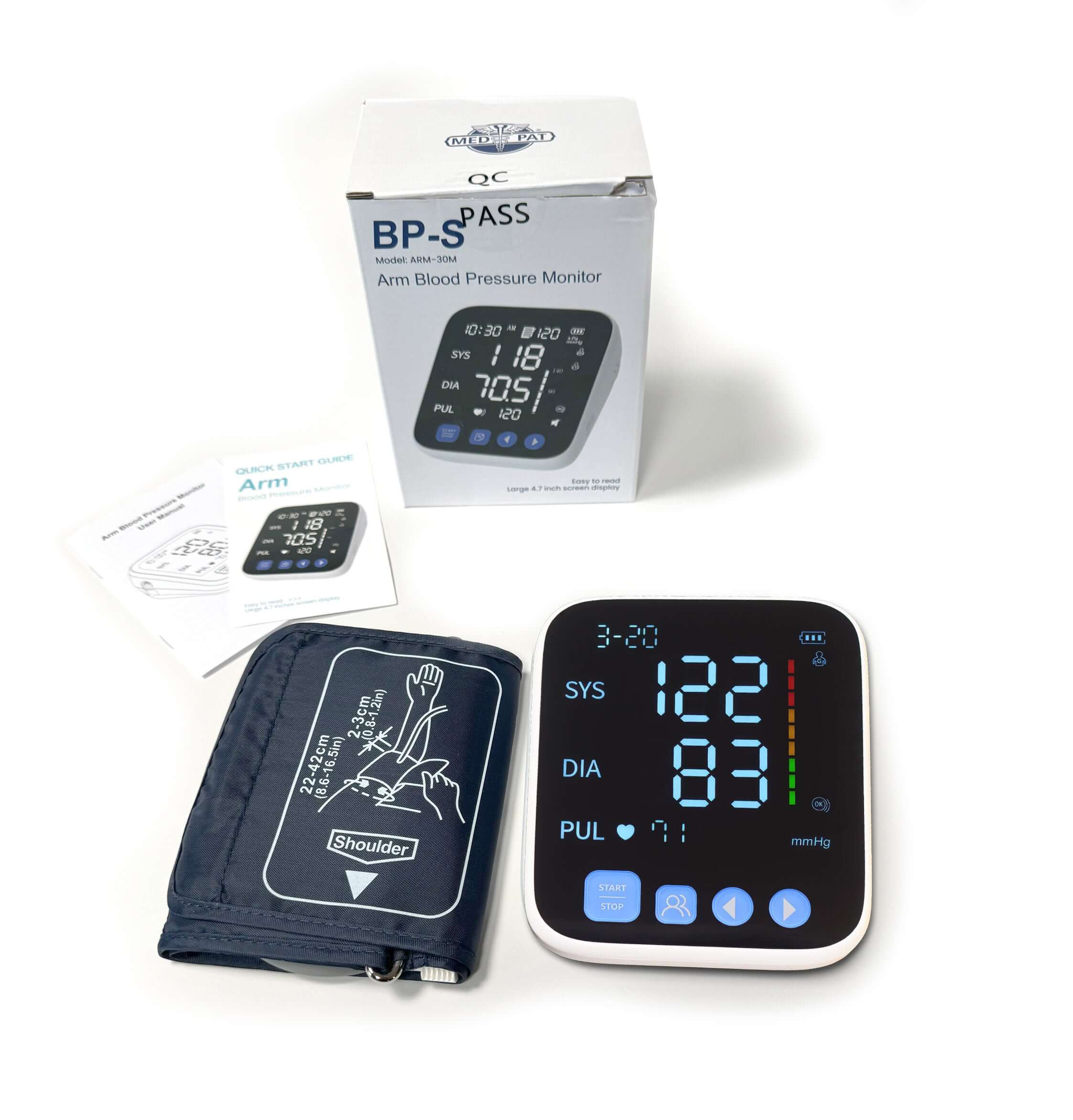 Blood Pressure Monitor – FDA Cleared with One-Touch Operation