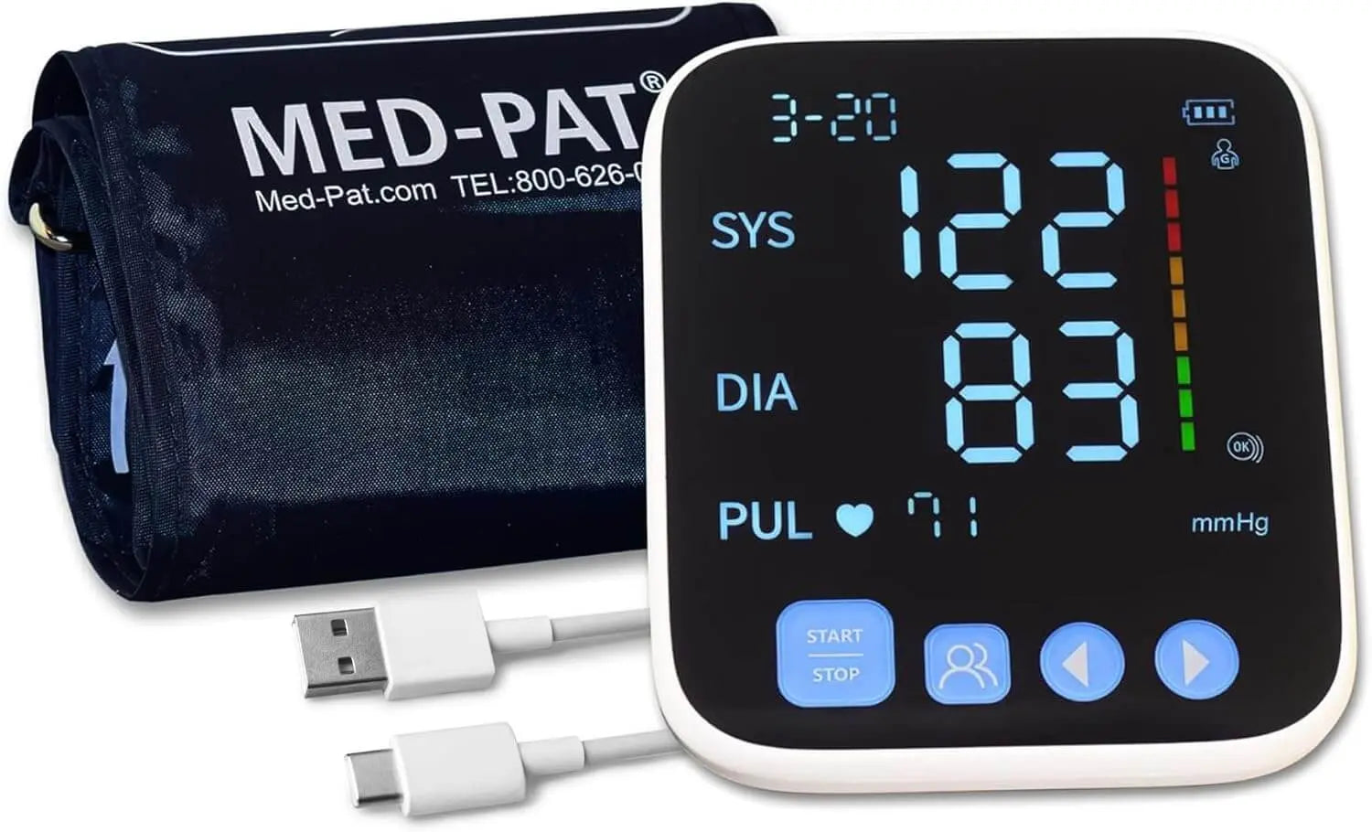 Blood Pressure Monitor – FDA Cleared with One-Touch Operation