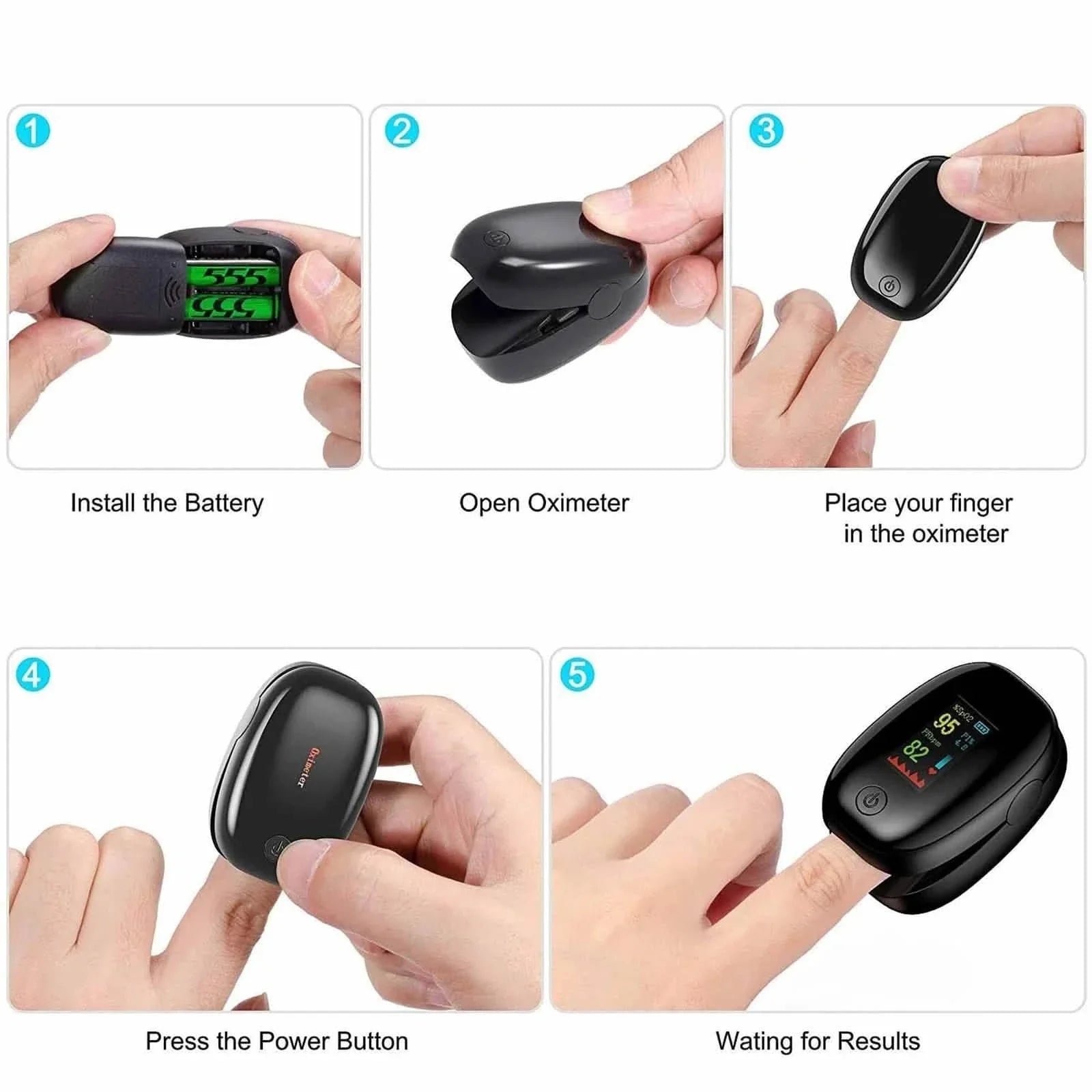 Finger Pulse Oximeter – Heart Rate & SpO2 Blood Oxygen Monitor