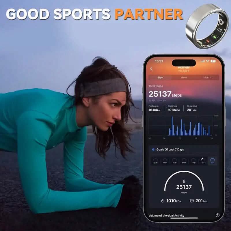 Smart Ring Fitness Assistant – Health & Activity Tracking Wearable